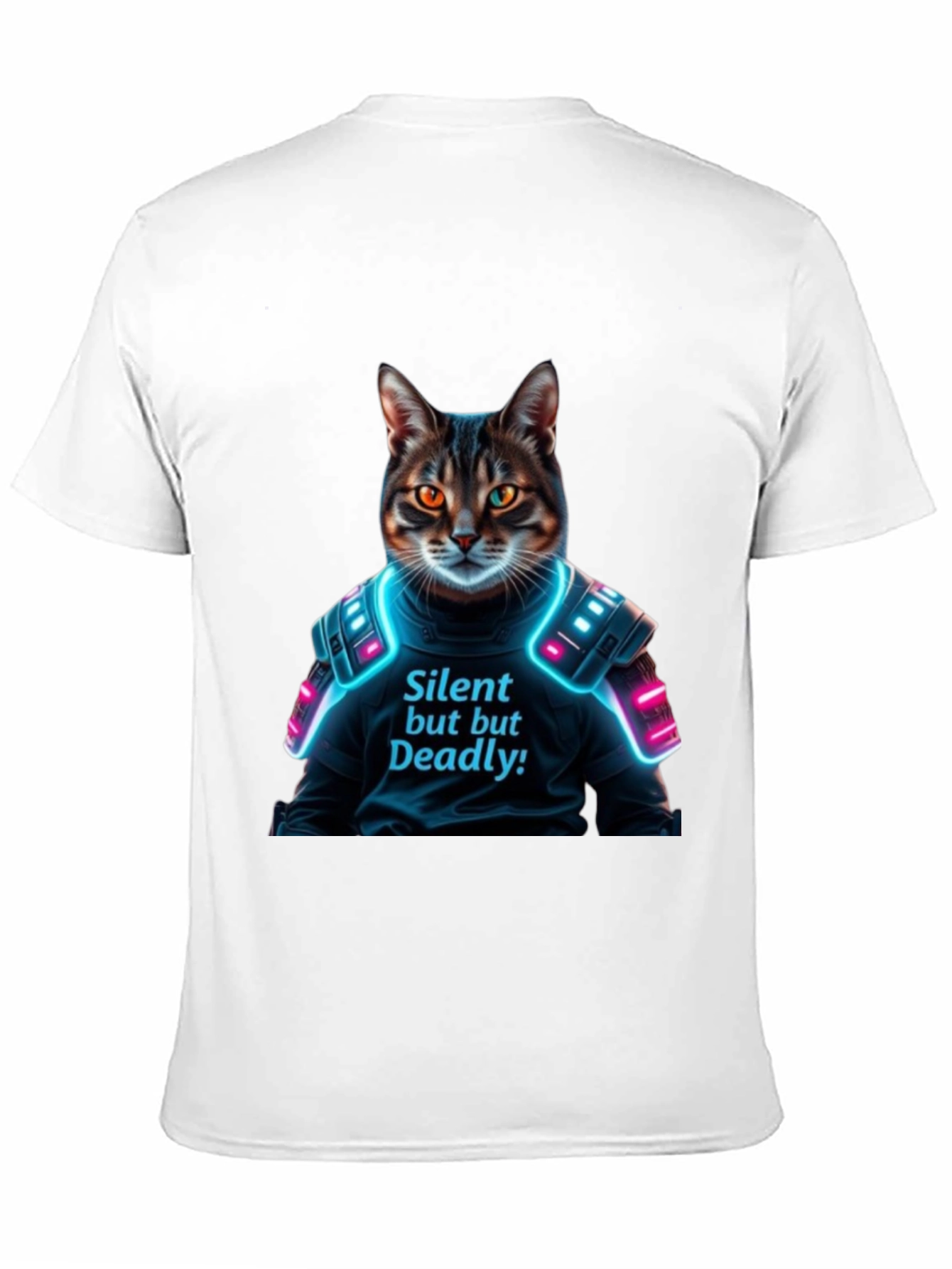 Black Silent but Deadly Cat T-Shirt view 11