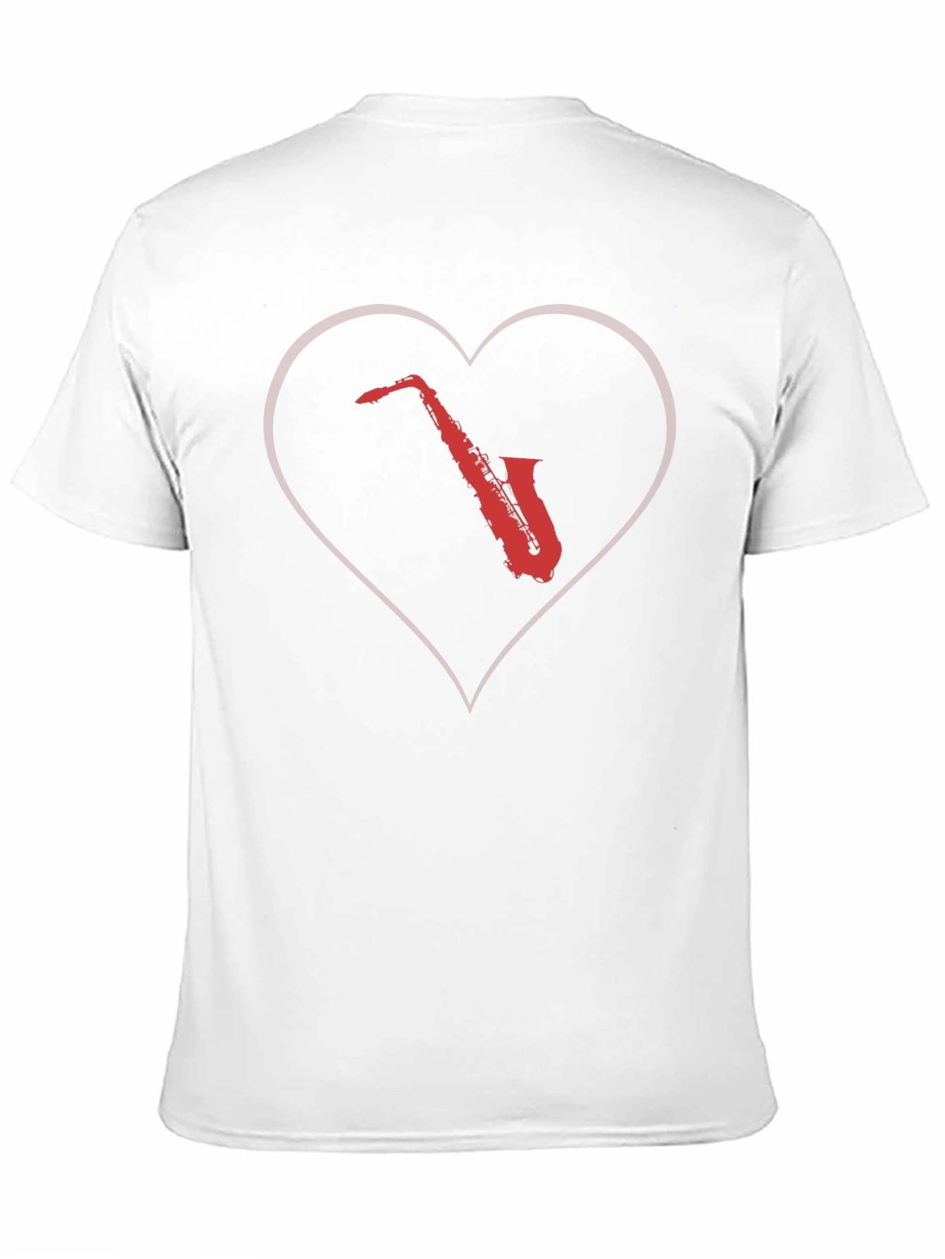 Black Saxophone Heart Graphic Tee - Cool Music Lover T-Shirt view 11