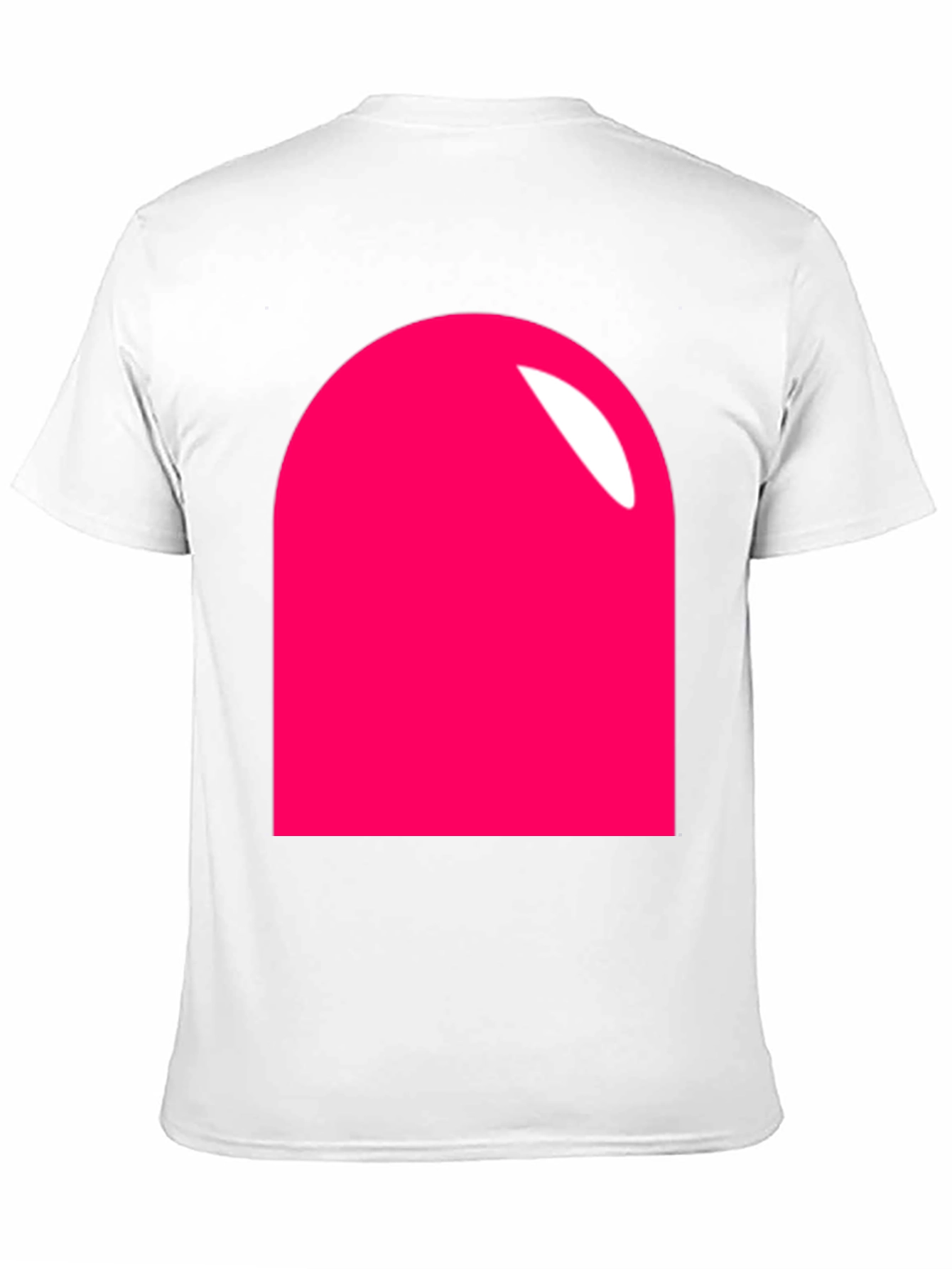 Black Modern Pink Rounded Rectangle Graphic T-Shirt view 11