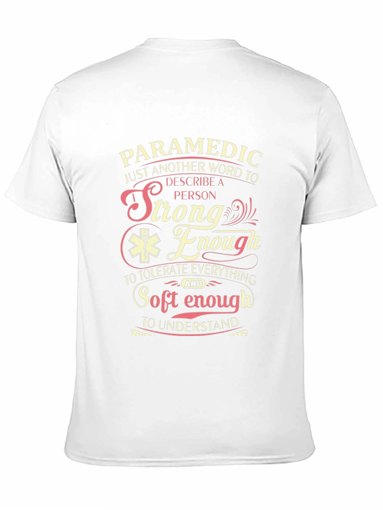 Black Paramedic Strong Enough Graphic T-Shirt view 11