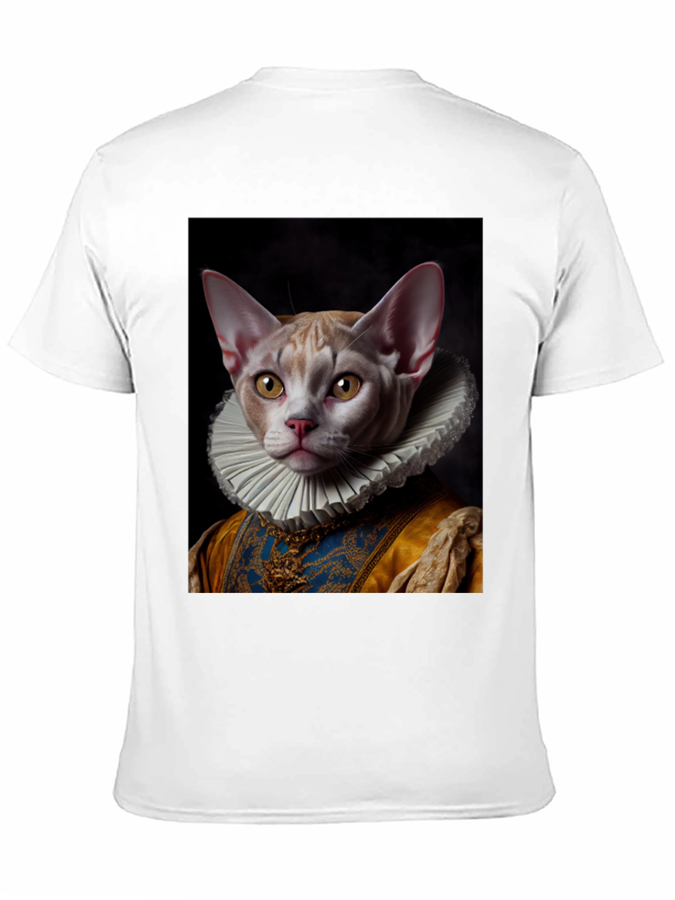 Black Renaissance Cat T-Shirt - Unique Artistic Design view 11