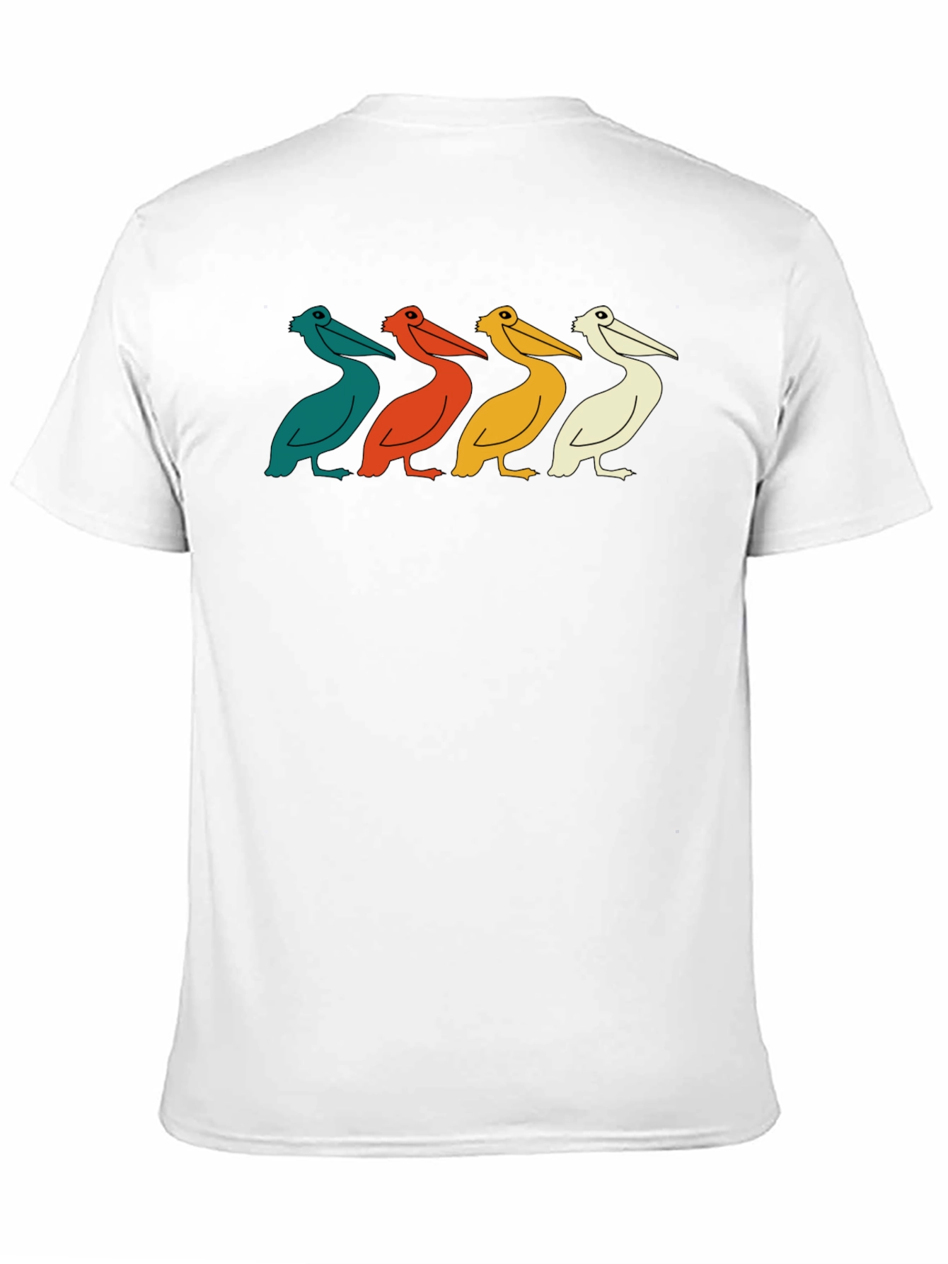 Black Retro Pelican Crew Neck T-Shirt view 11