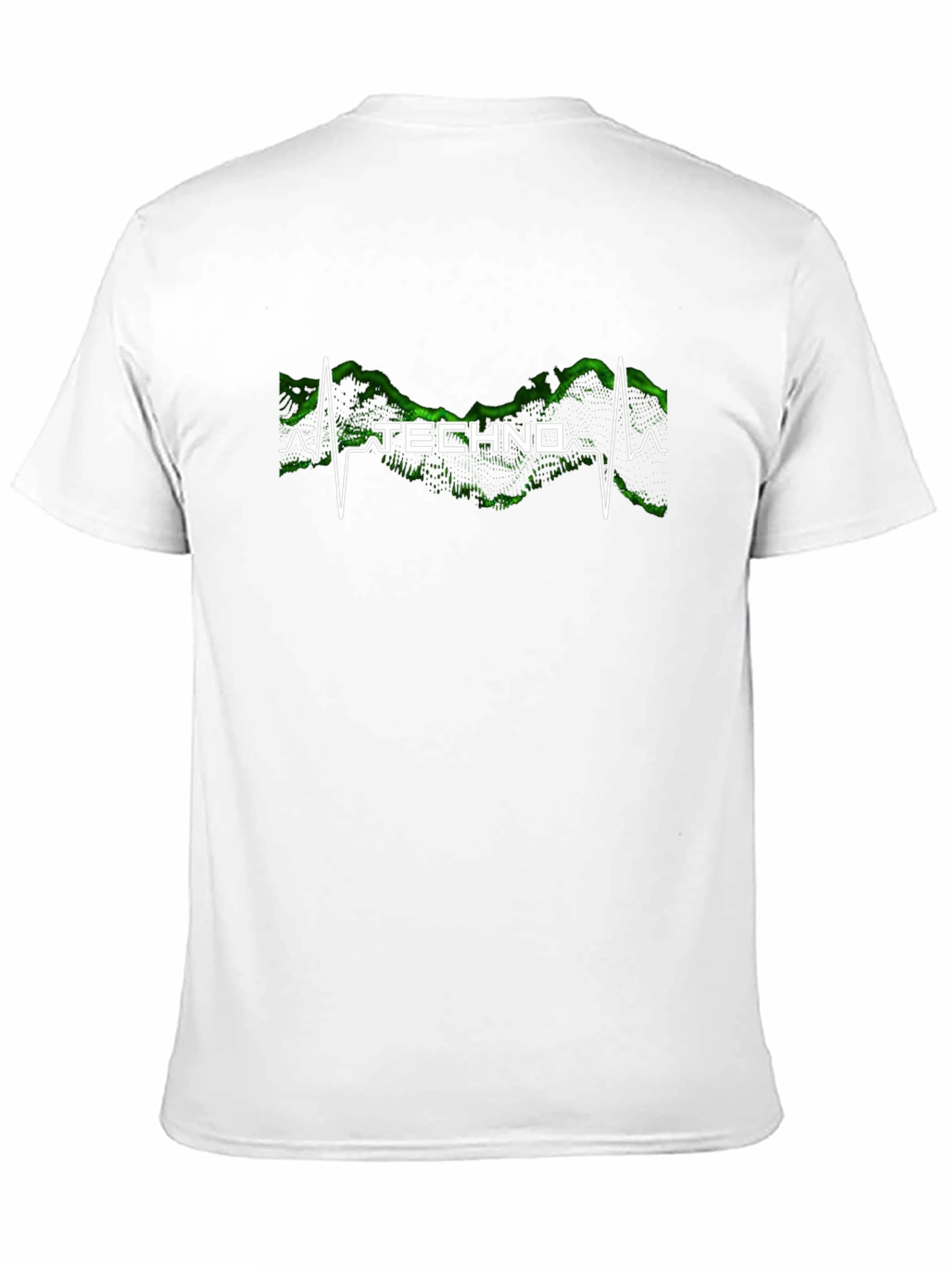 Black Techno Heartbeat T-Shirt - Black Graphic Tee view 11