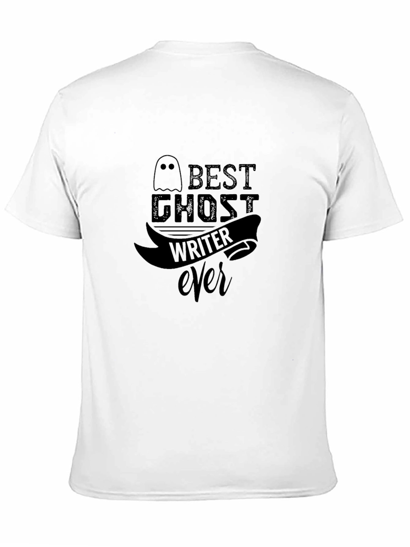 Black Best Ghost Writer Ever Black T-Shirt view 11