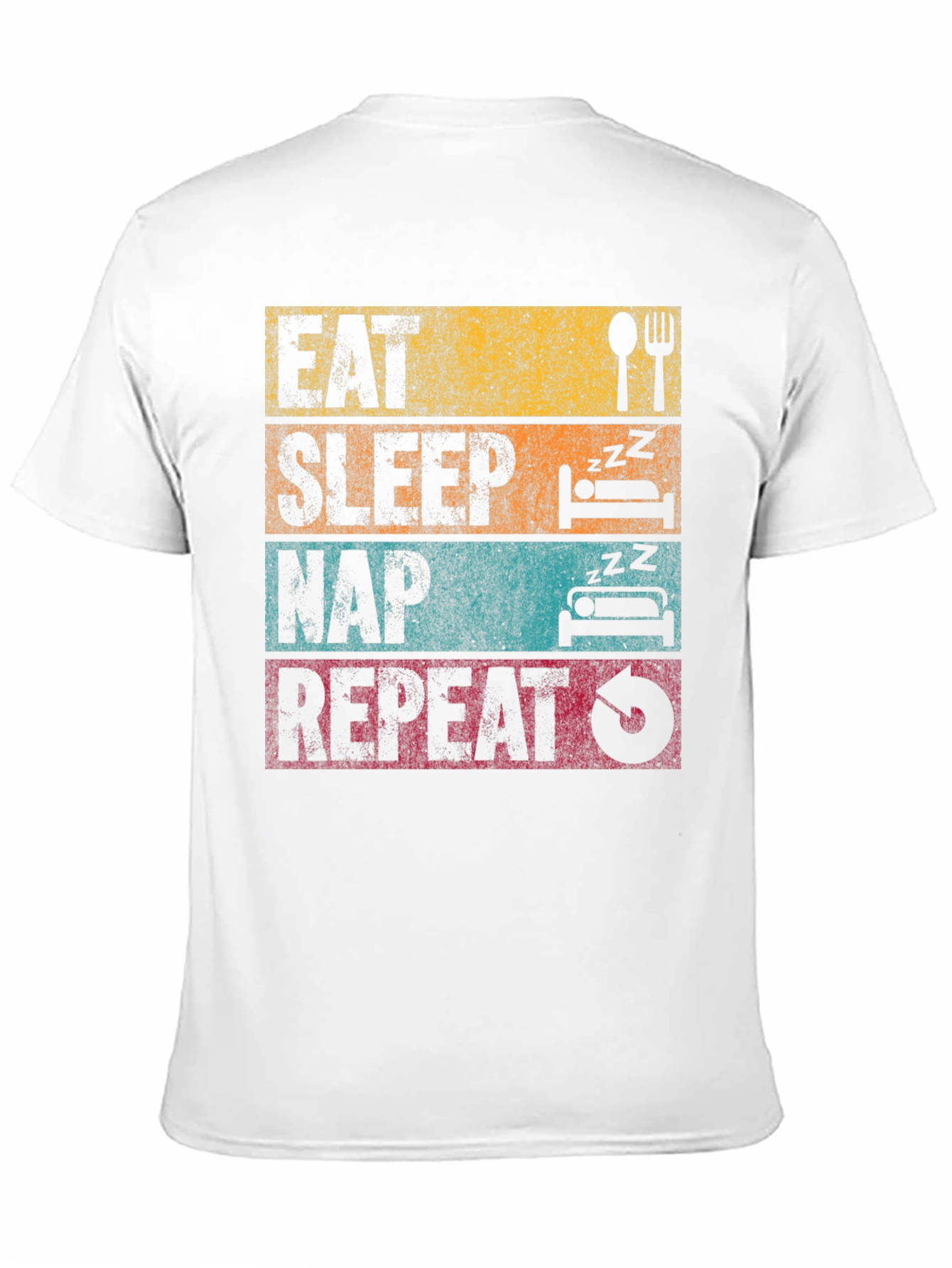 Black Eat Sleep Nap Repeat Graphic Tee view 11