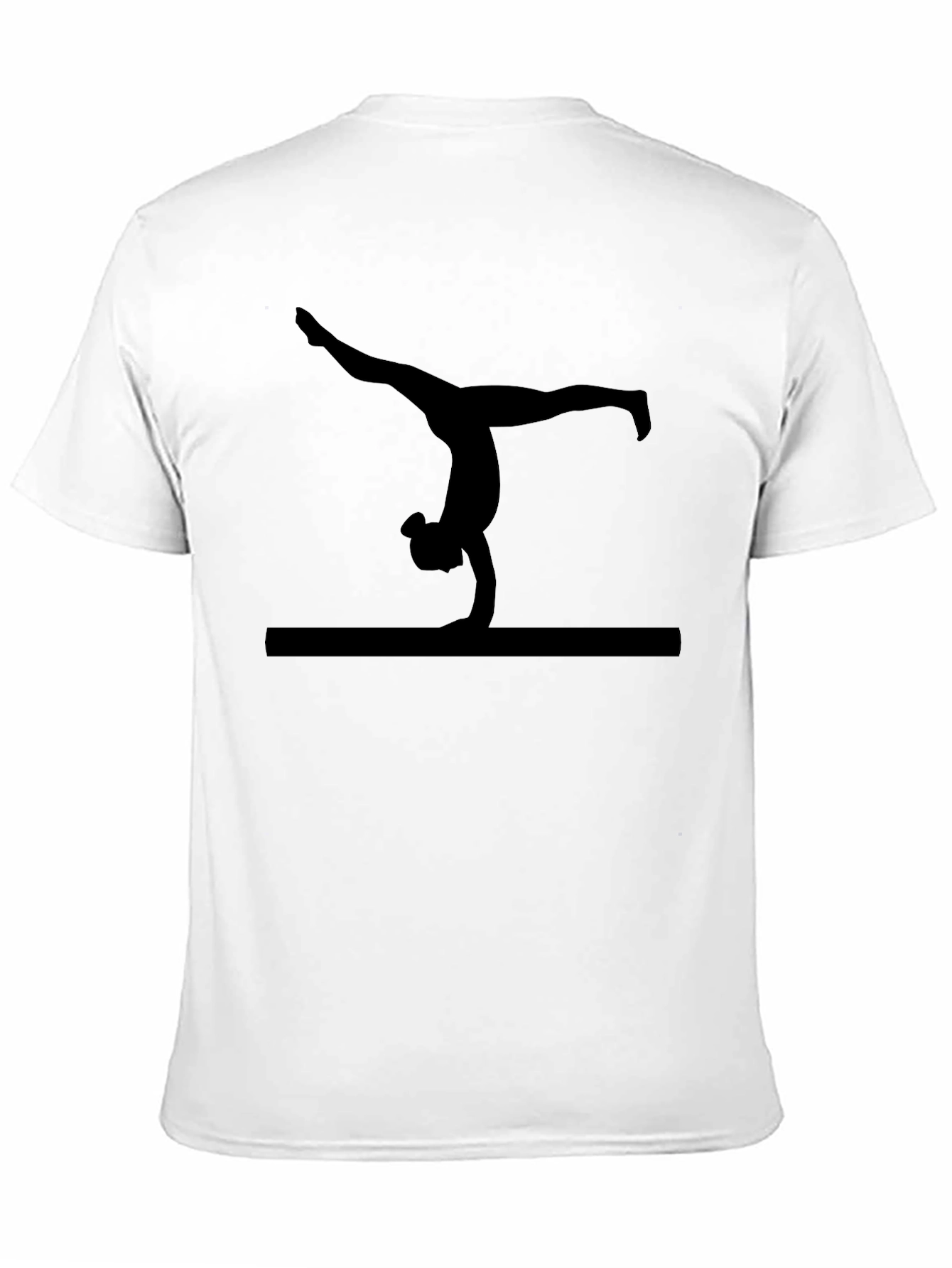 Black Gymnastics Silhouette Black T-Shirt view 11
