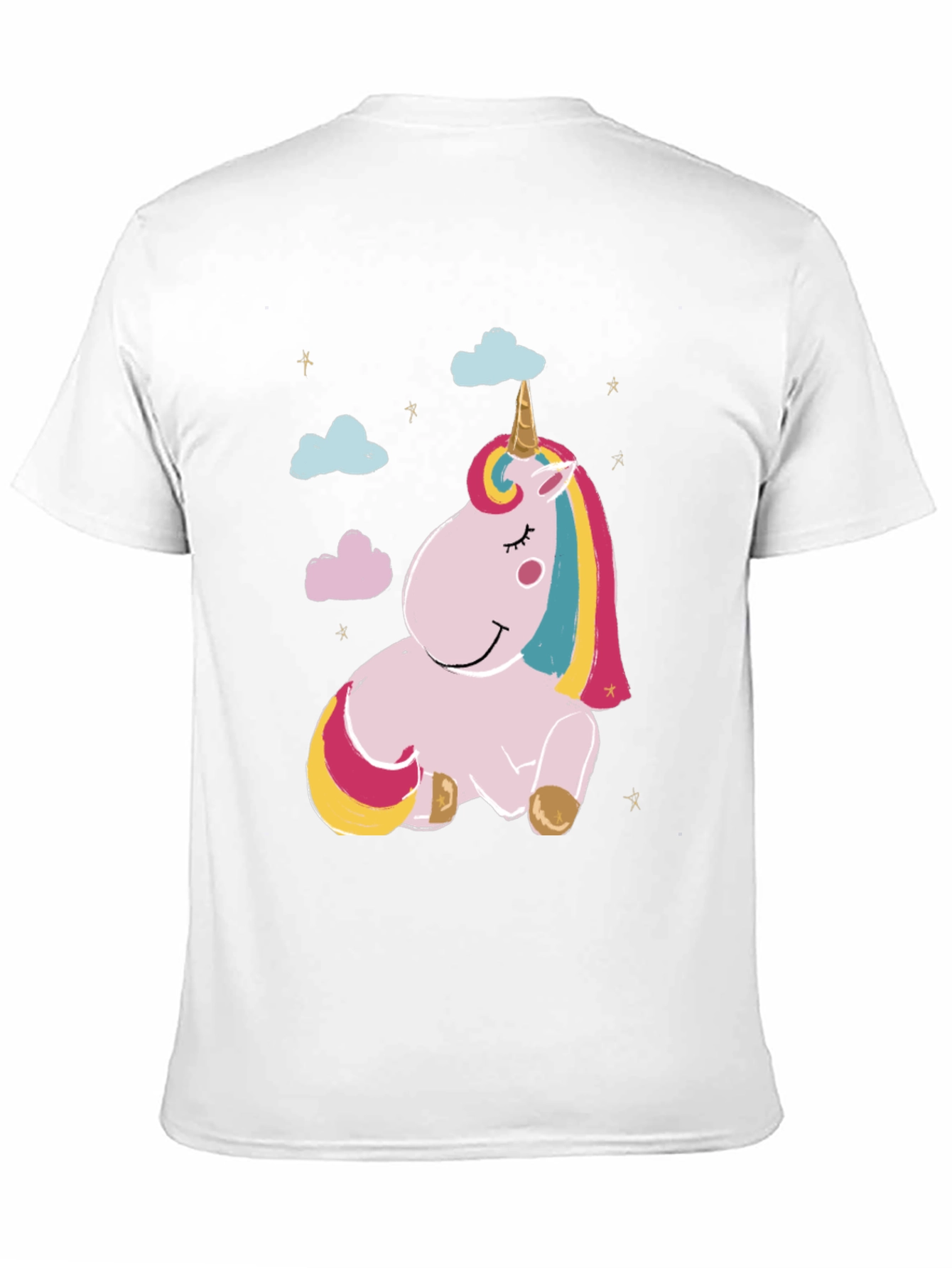 Black Unicorn Graphic Tee - Black Cotton Casual T-Shirt view 11