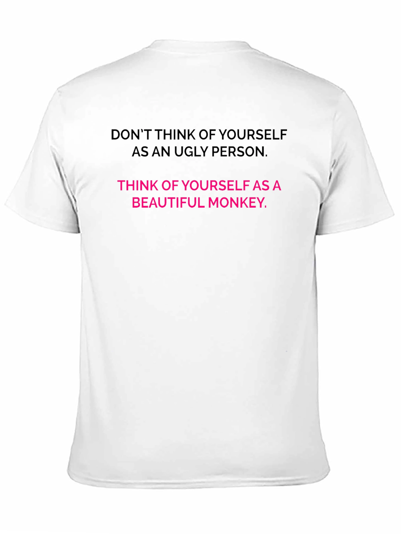 Black Funny Monkey T-Shirt - Think Beautiful! view 11