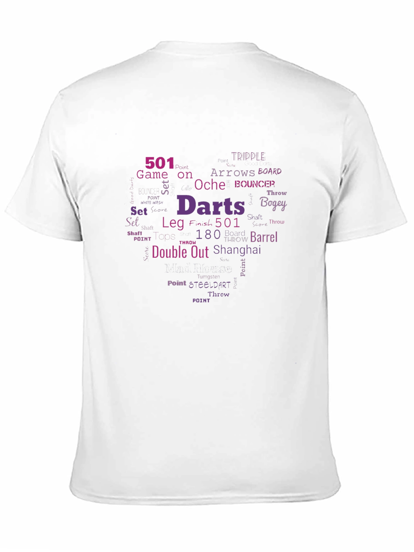 Black Darts Word Cloud T-Shirt - Unique Darts Player Gift view 11