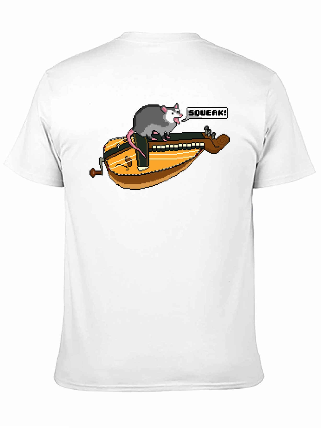 Black Opossum Hurdy-Gurdy Graphic T-Shirt view 11