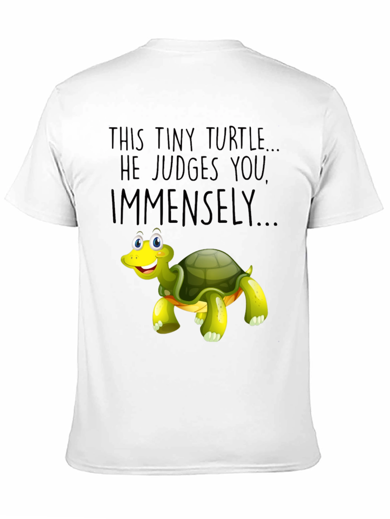 Black Tiny Turtle Judge Graphic T-Shirt view 11