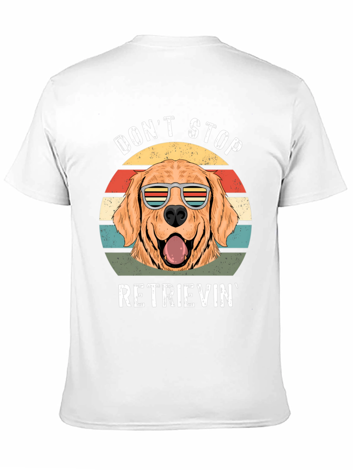 Black Don't Stop Retrieving Golden Retriever T-Shirt view 11