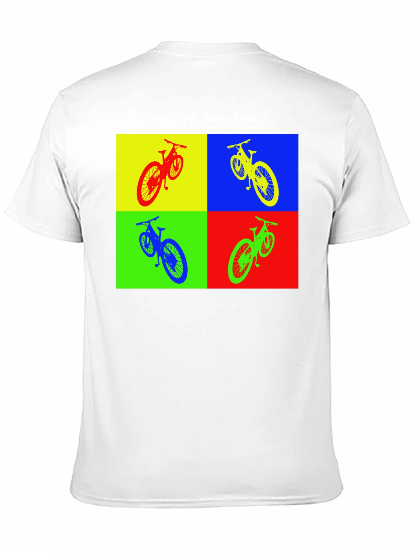 Black Pop Art Bike T-Shirt - Colorful Cycling Tee view 11