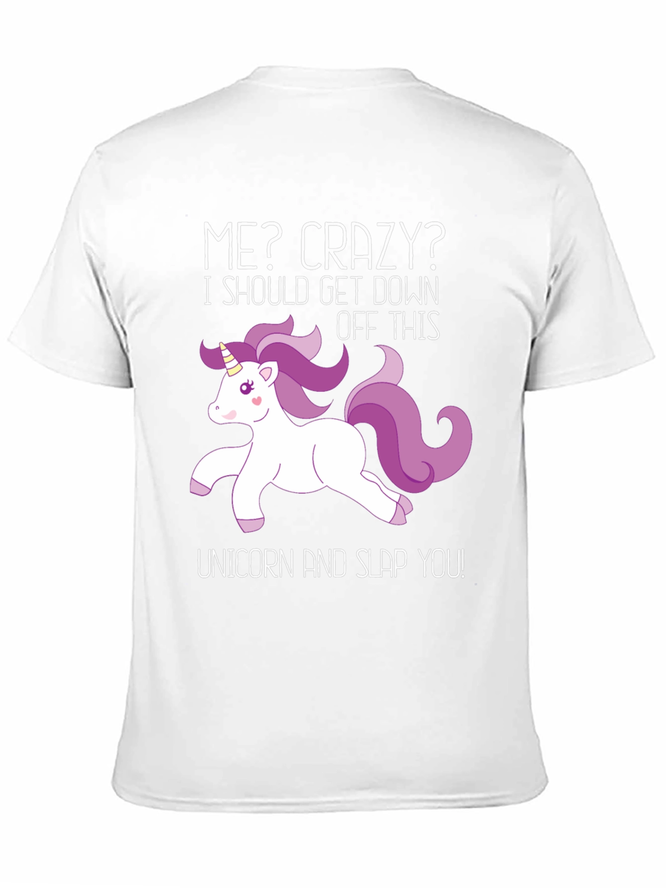 Black Me? Crazy Unicorn Graphic T-Shirt - Funny Novelty Tee view 11
