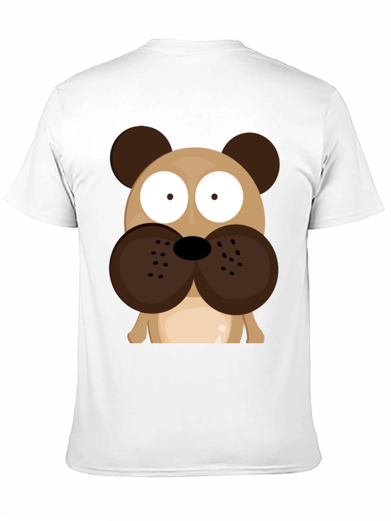 Black Cartoon Dog Graphic T-Shirt - Men's Black Tee view 11