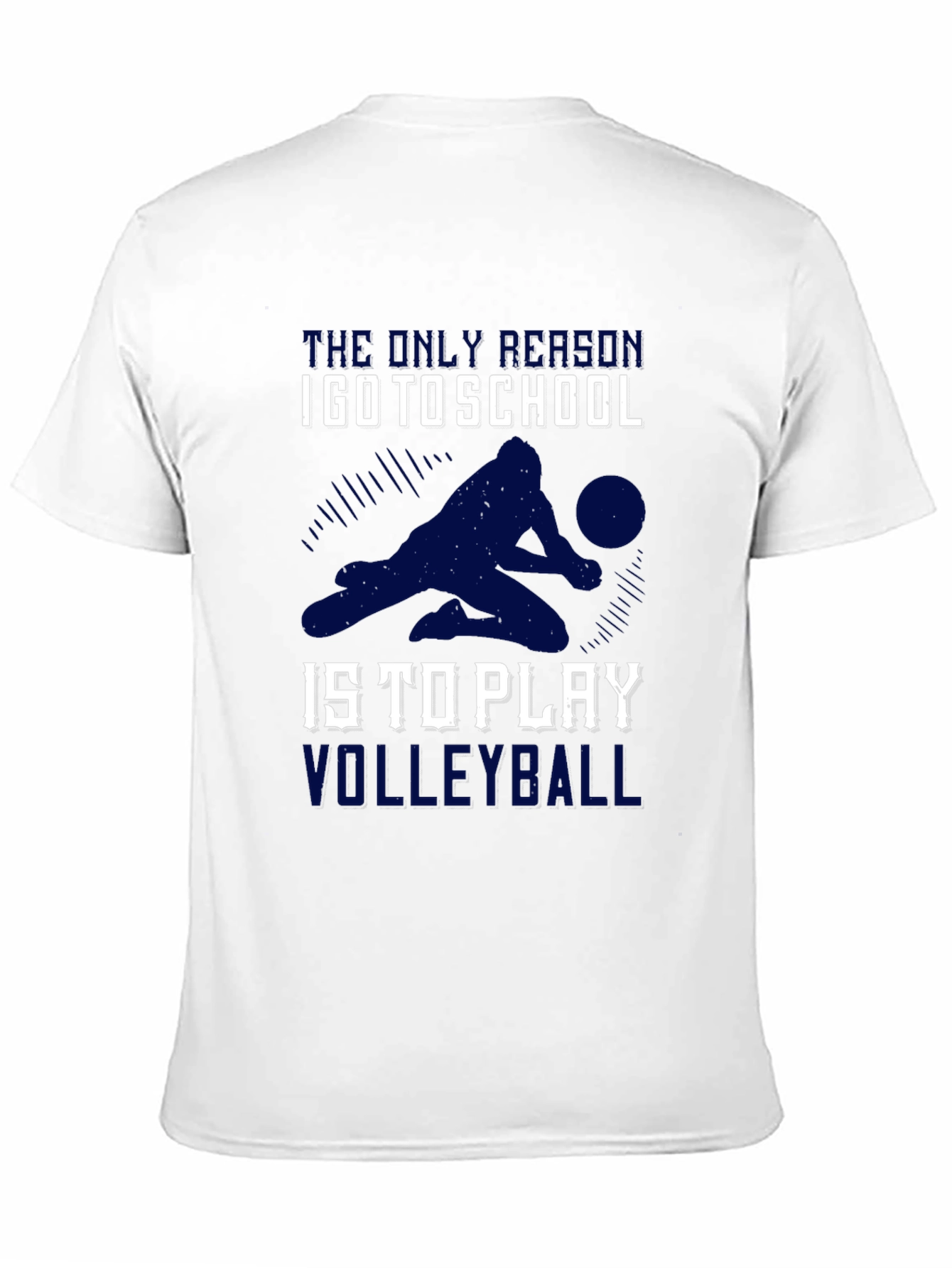 Black Volleyball T-Shirt: School Volleyball Player Design view 11