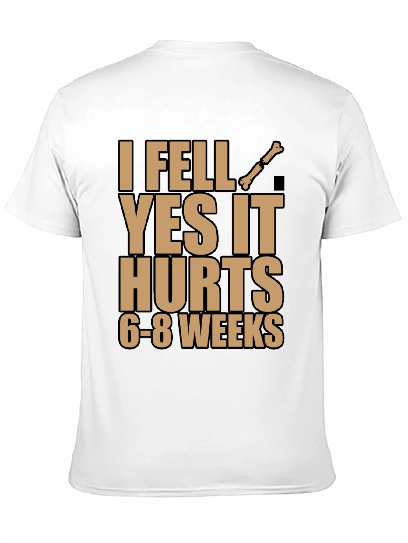 Black I Fell Bone Humor Black T-Shirt view 11