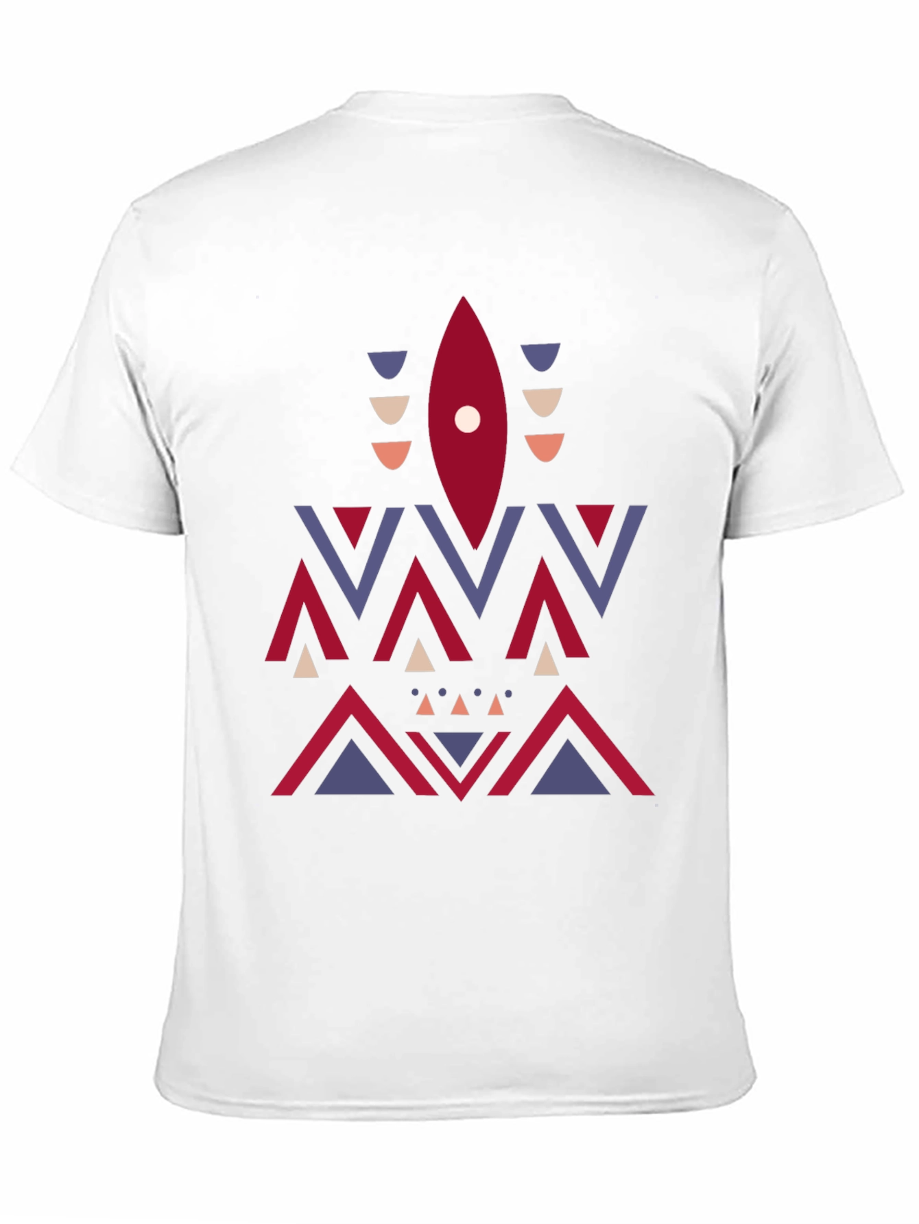 Black Geometric Aztec Print Tee - Stylish Men's Black T-Shirt view 11