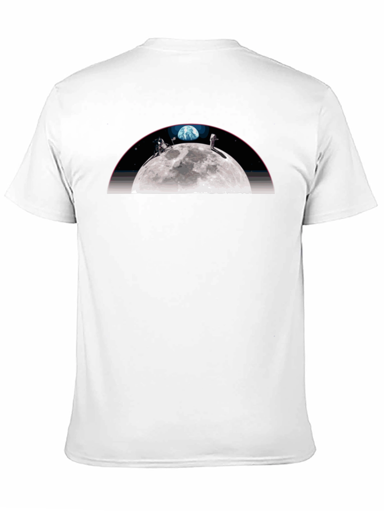 Black Moon Landing Graphic Tee - Black Crew Neck T-Shirt view 11