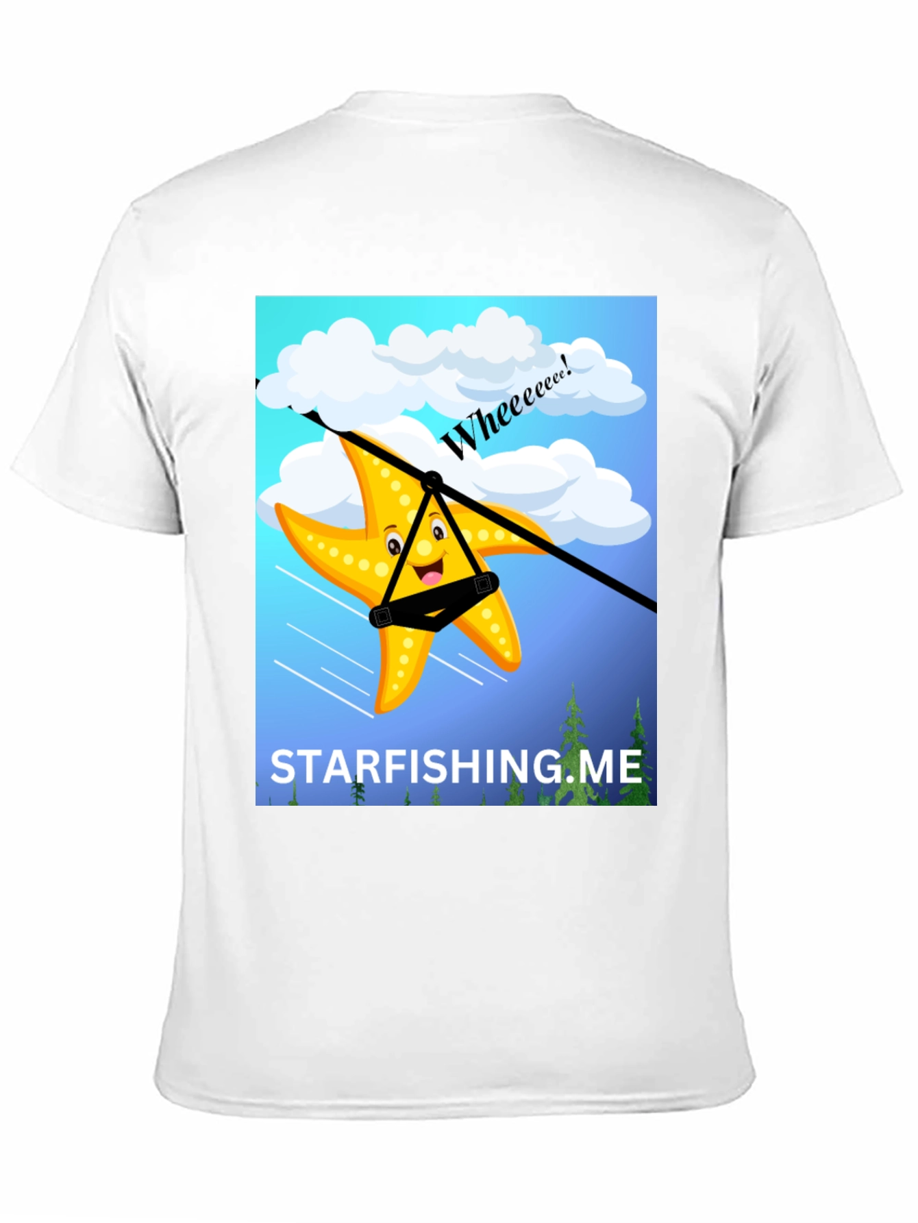 Black Starfishing.me Ziplining Starfish Graphic Tee view 11