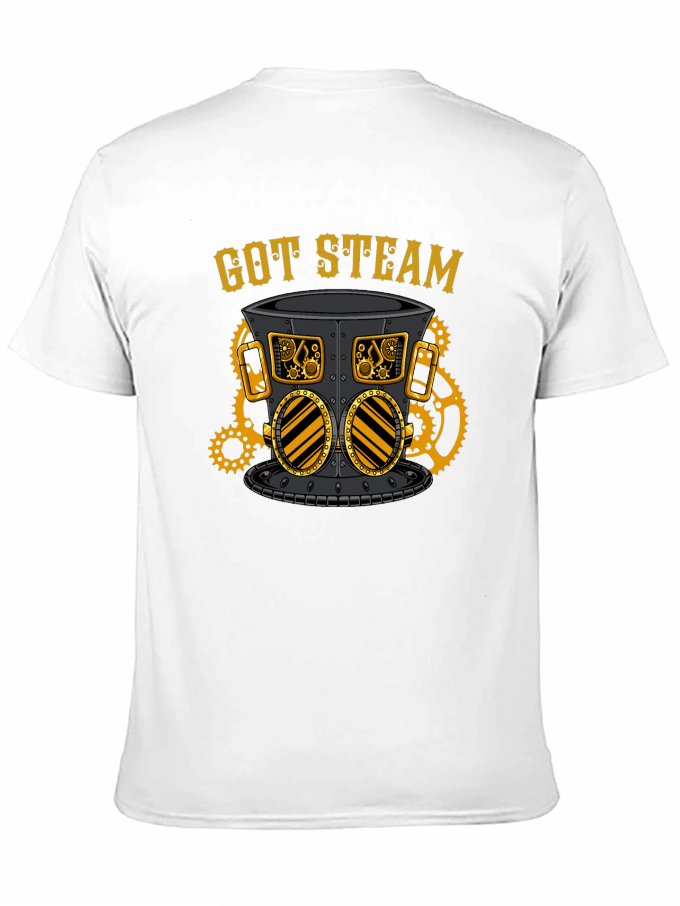 Black Steampunk "Got Steam" Graphic Tee view 11