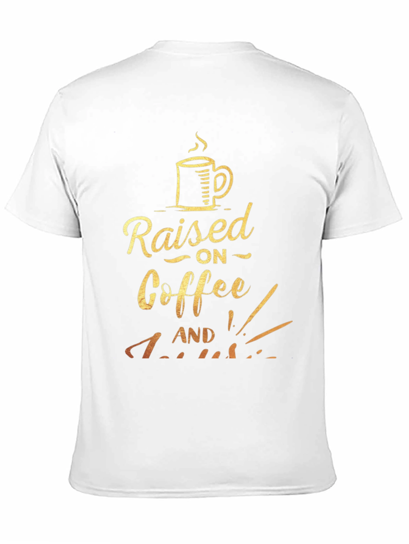 Black Coffee Lover T-Shirt: Raised on Coffee and Sarcasm view 11