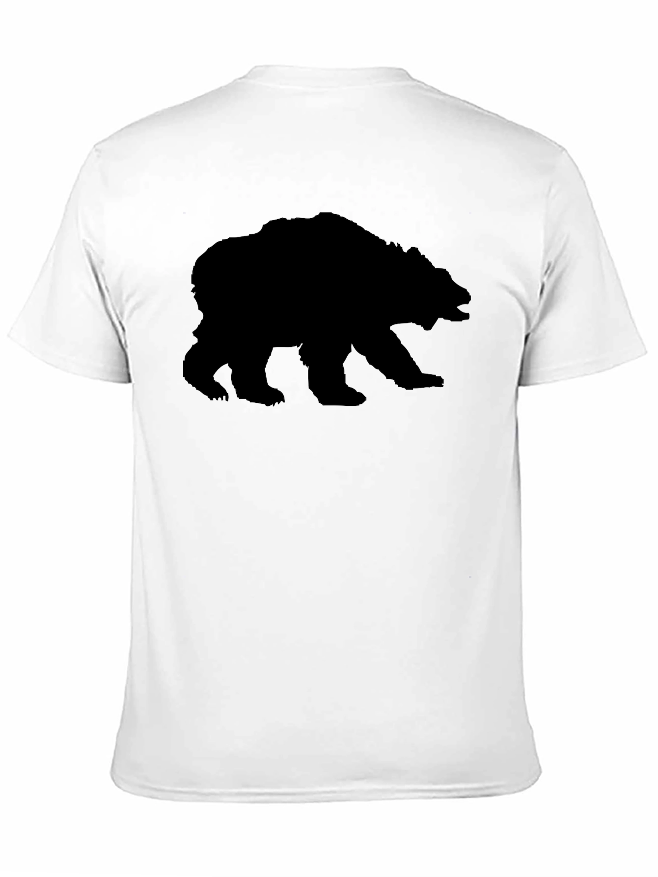 Black Bear Silhouette Graphic Print T-Shirt view 11