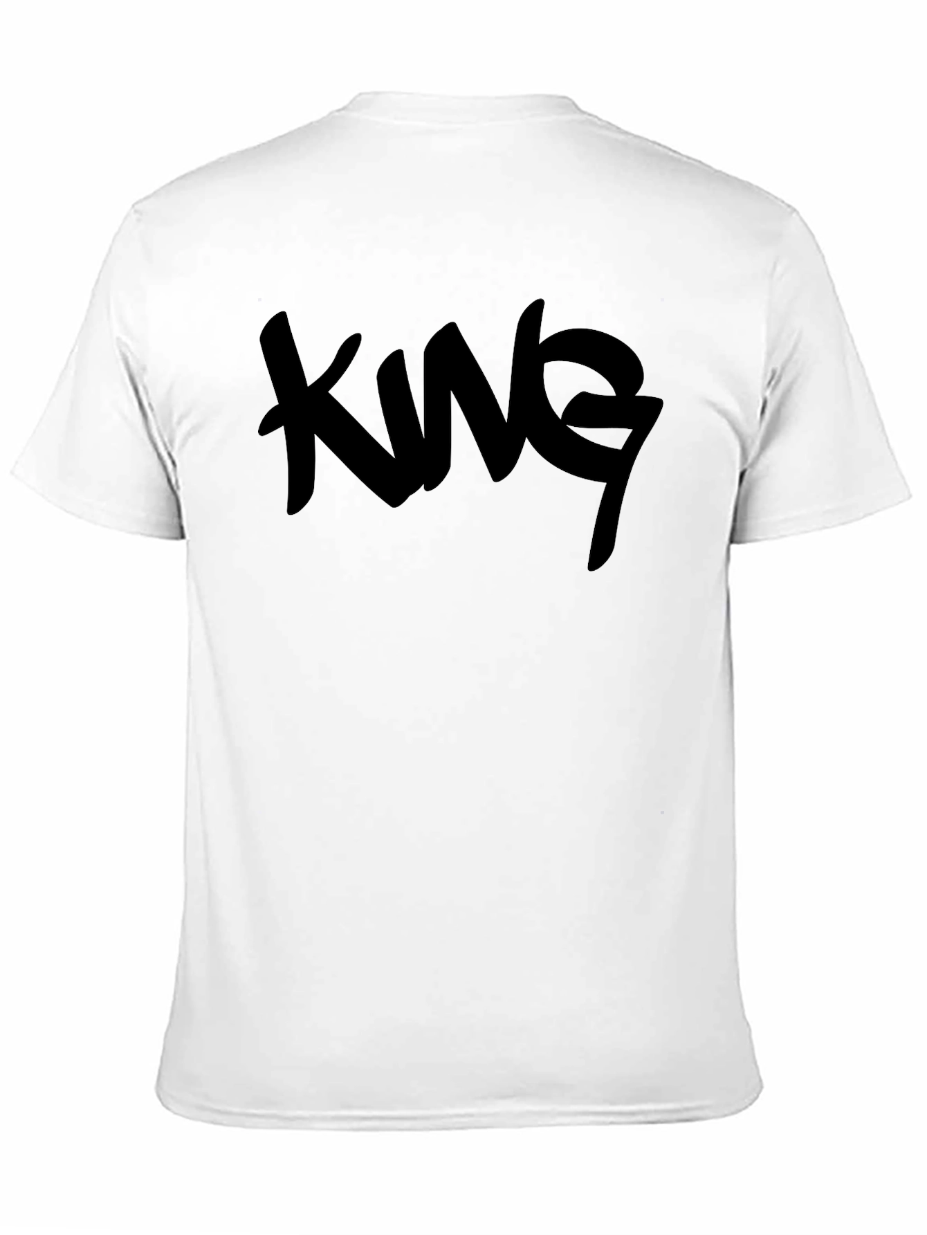 Black King Graphic Print Men's Black T-Shirt view 11