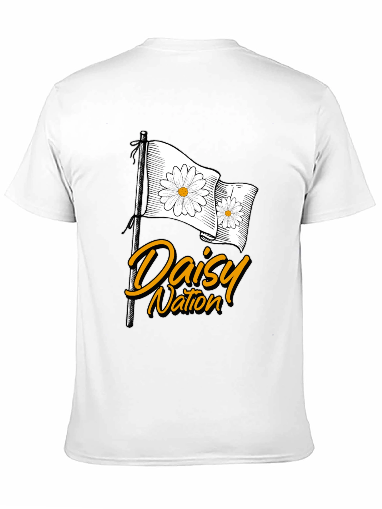 Black Daisy Nation Graphic T-Shirt - Black Cotton Tee view 11