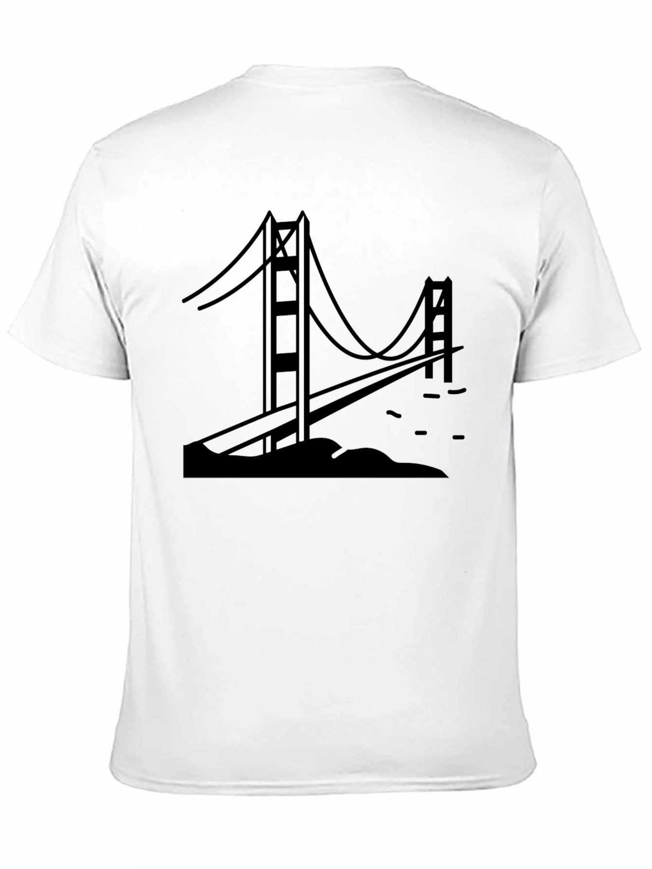 Black Golden Gate Bridge Graphic Tee view 11