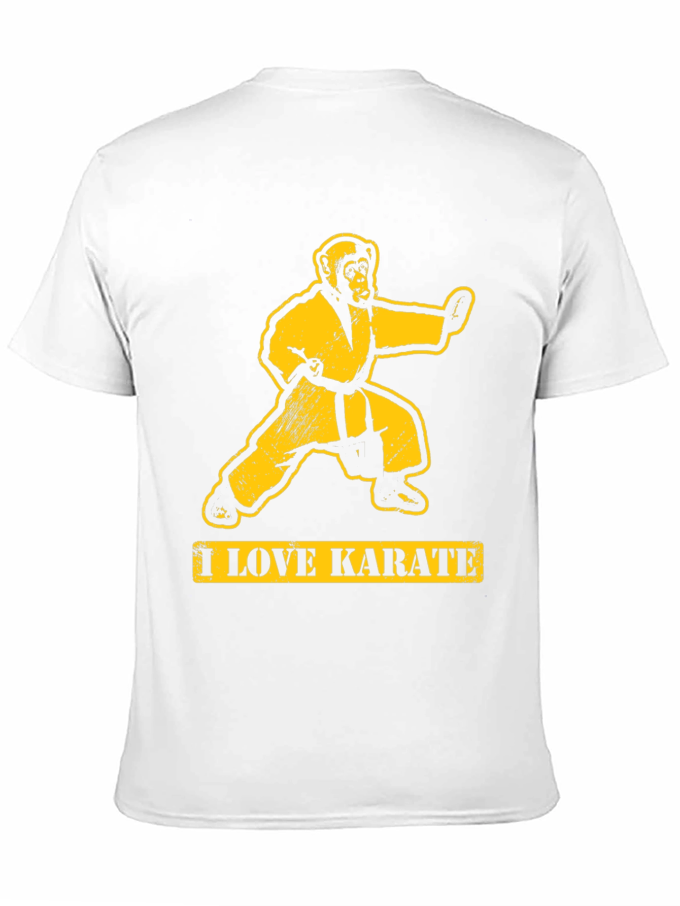 Black I Love Karate Monkey Graphic T-Shirt view 11