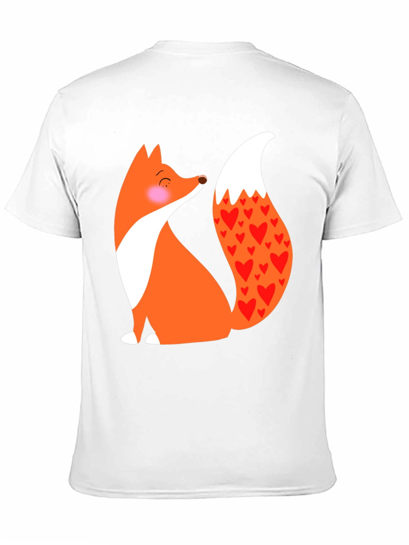 Black Fox with Hearts T-Shirt - Cute & Stylish Animal Tee view 11