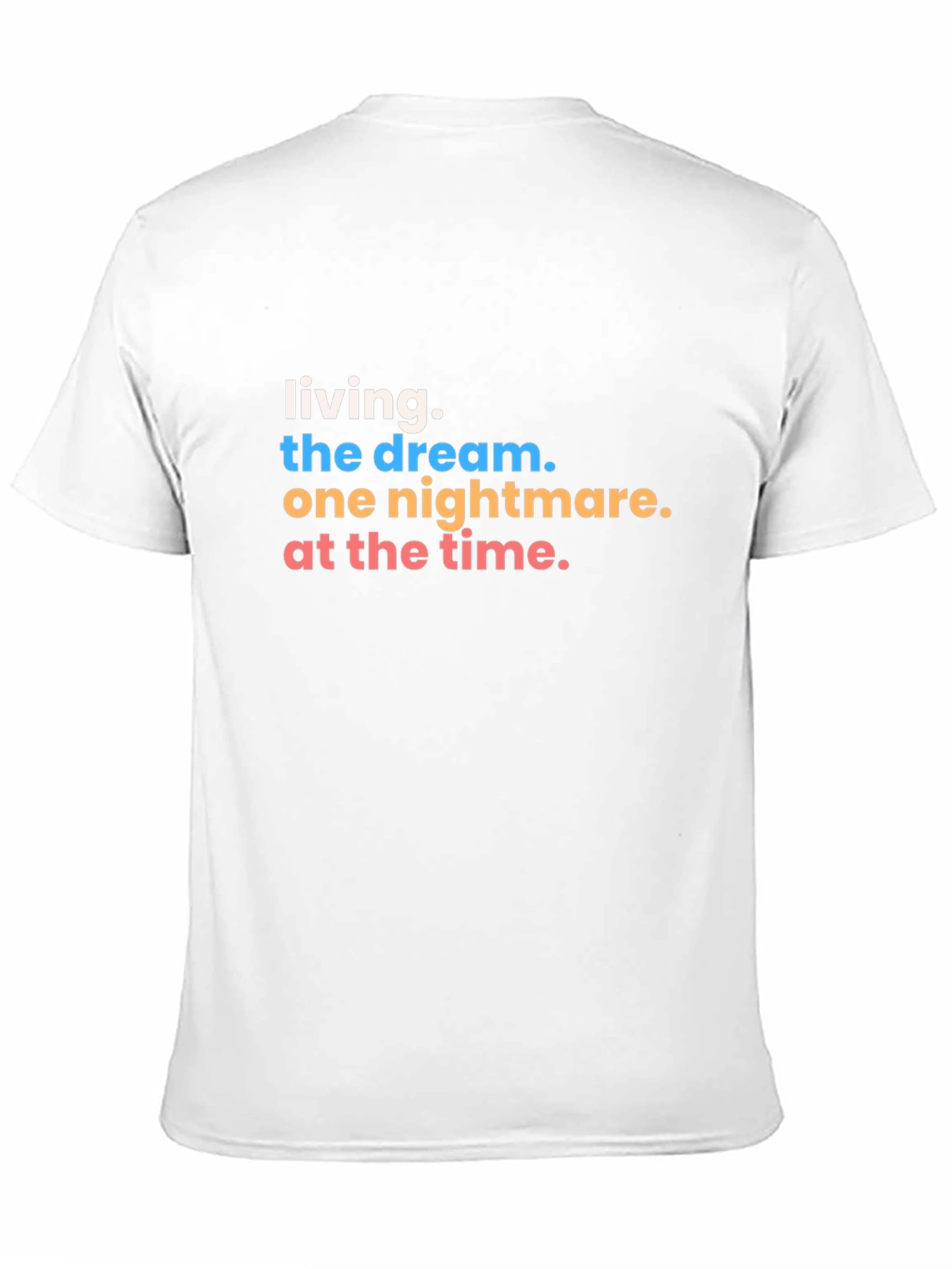 Black Living the Dream Graphic Tee - Funny Slogan T-Shirt view 11