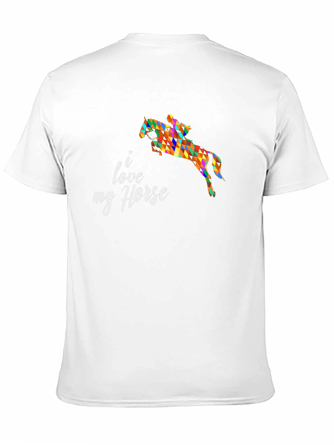 Black I Love My Horse T-Shirt Colorful Equestrian Tee view 11