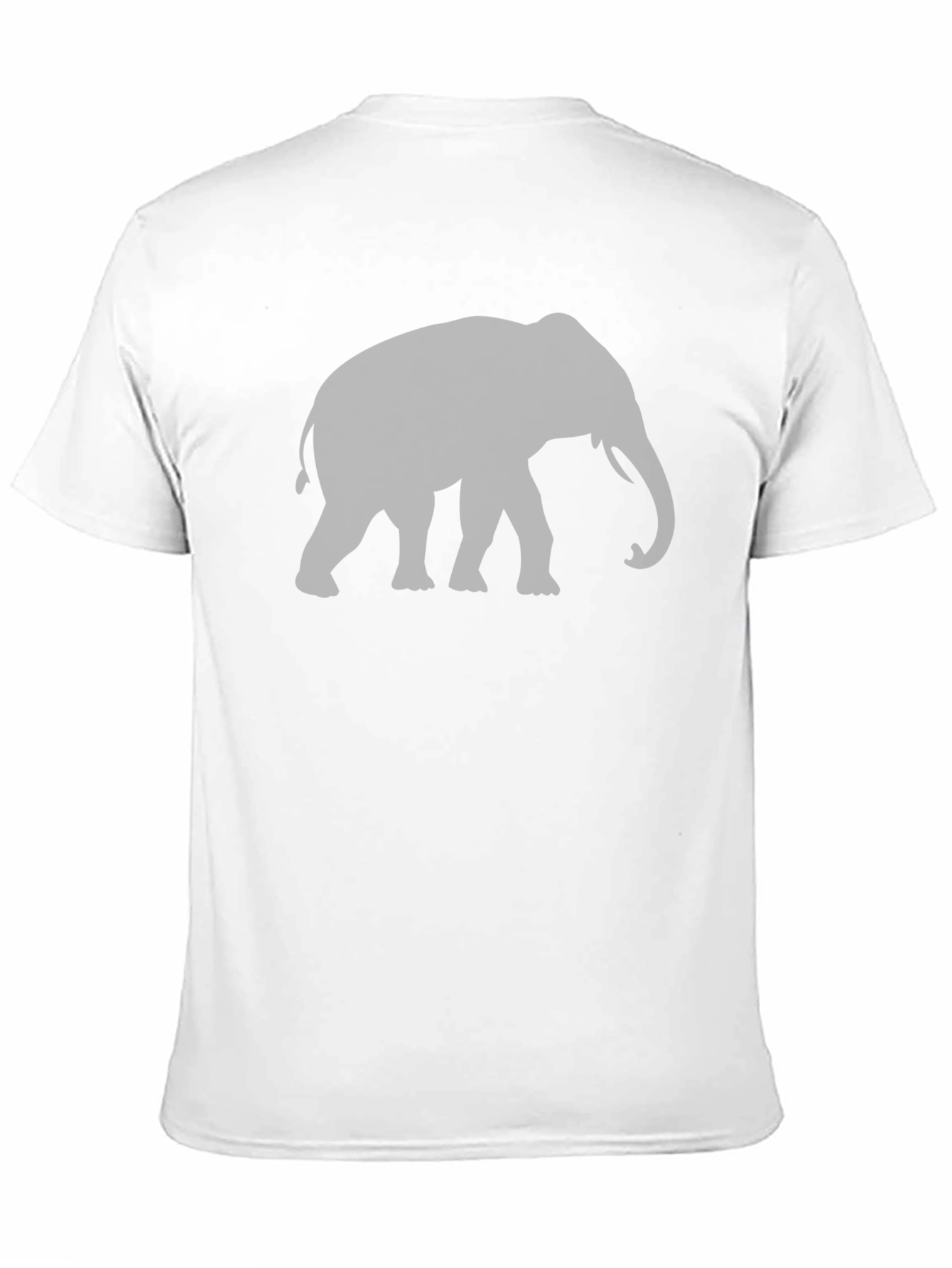Black Elephant Silhouette Graphic T-Shirt - Black view 11
