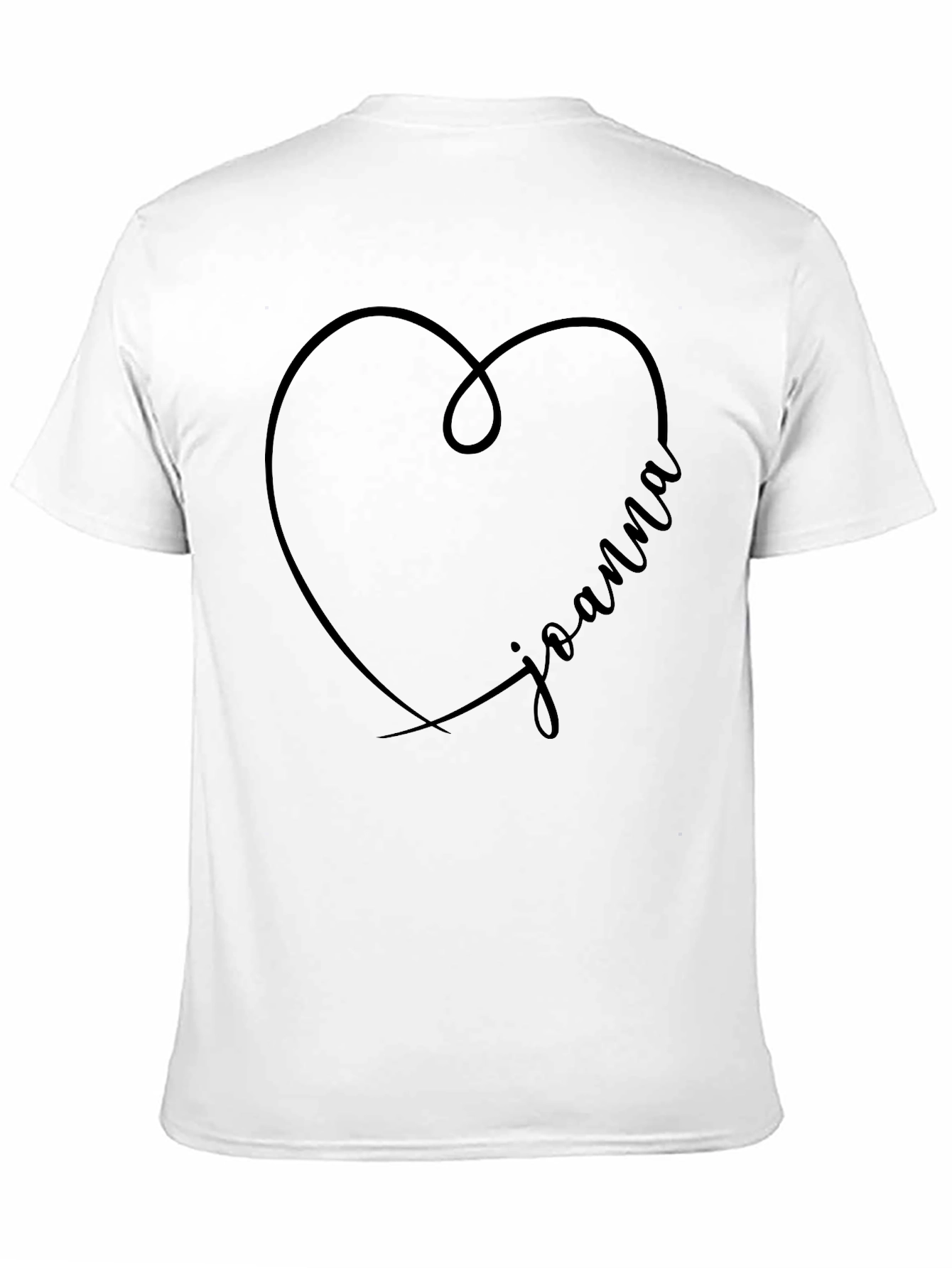 Black Joanna Heart Personalized Black T-Shirt view 11