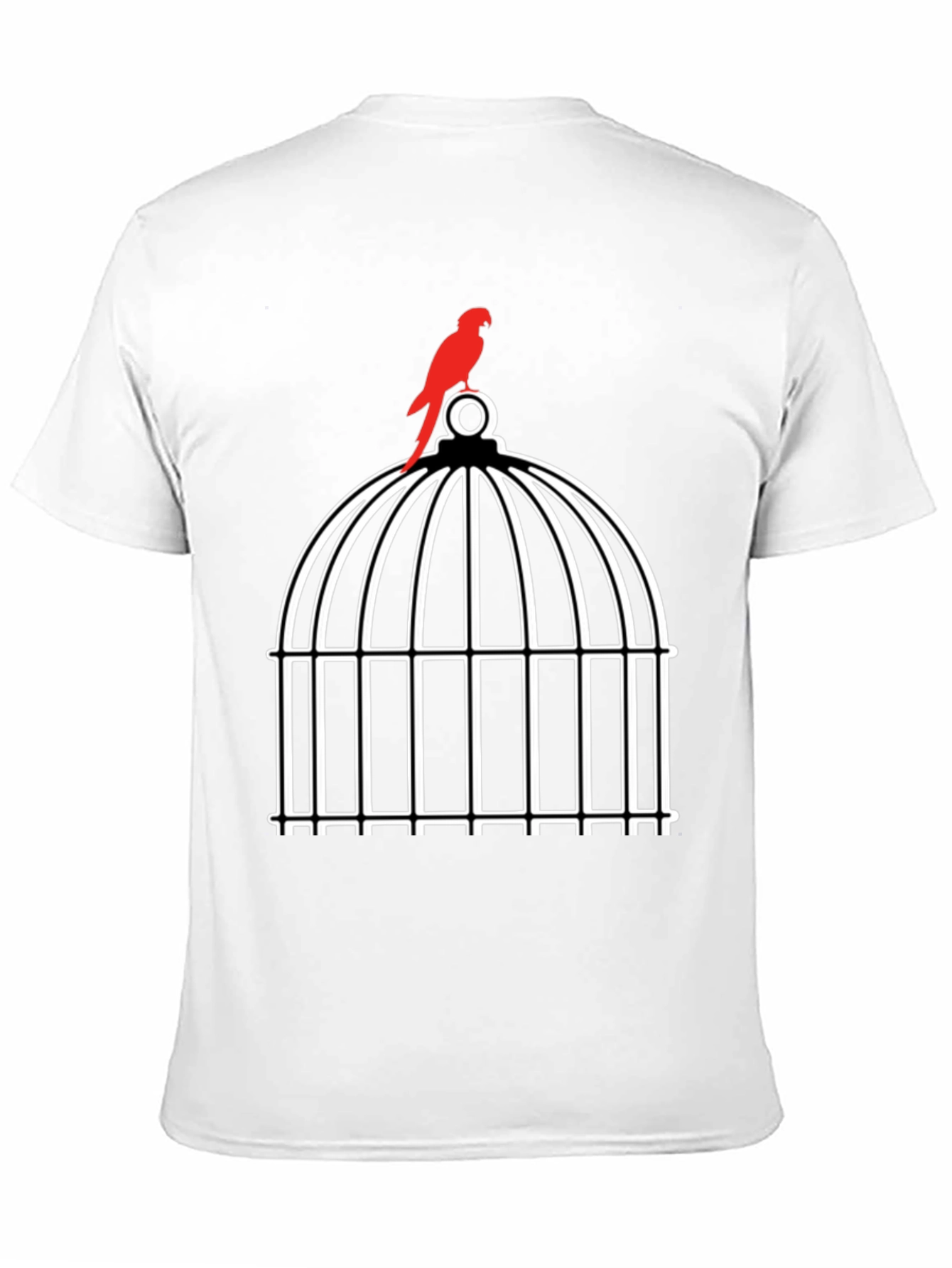 Black Birdcage Graphic Tee - Unique Design view 11