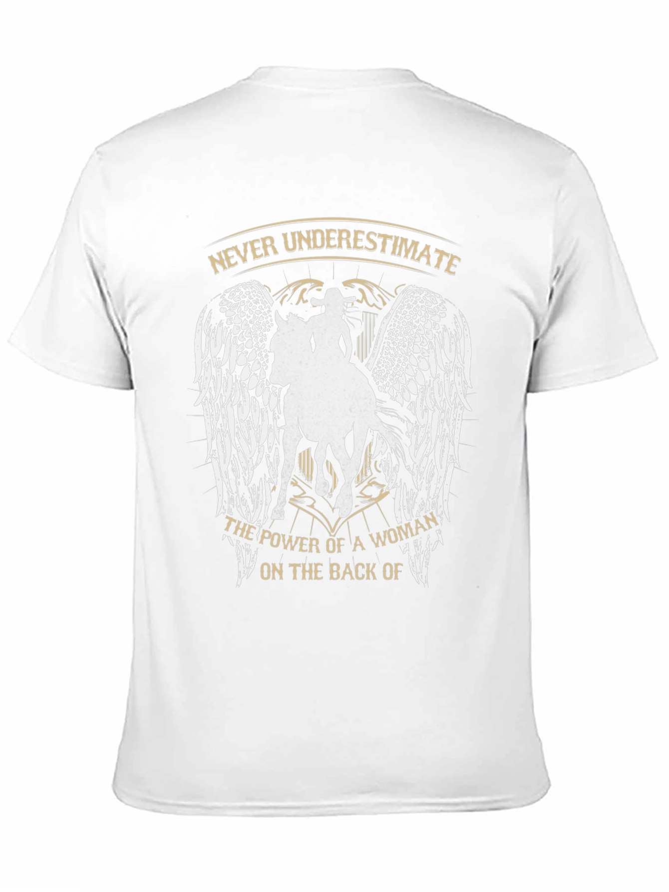 Black Never Underestimate Woman on Horseback Graphic Tee view 11