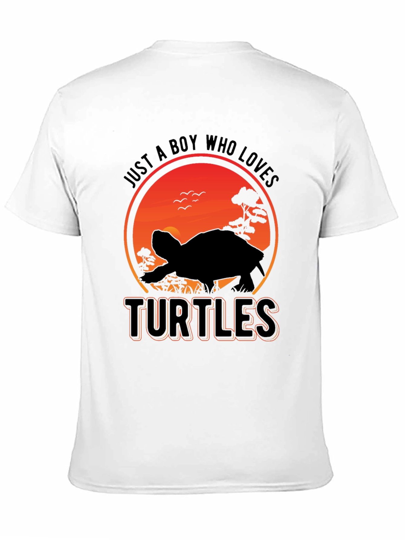 Black Turtle Lover T-Shirt - Just a Boy Who Loves Turtles Graphic Tee view 11