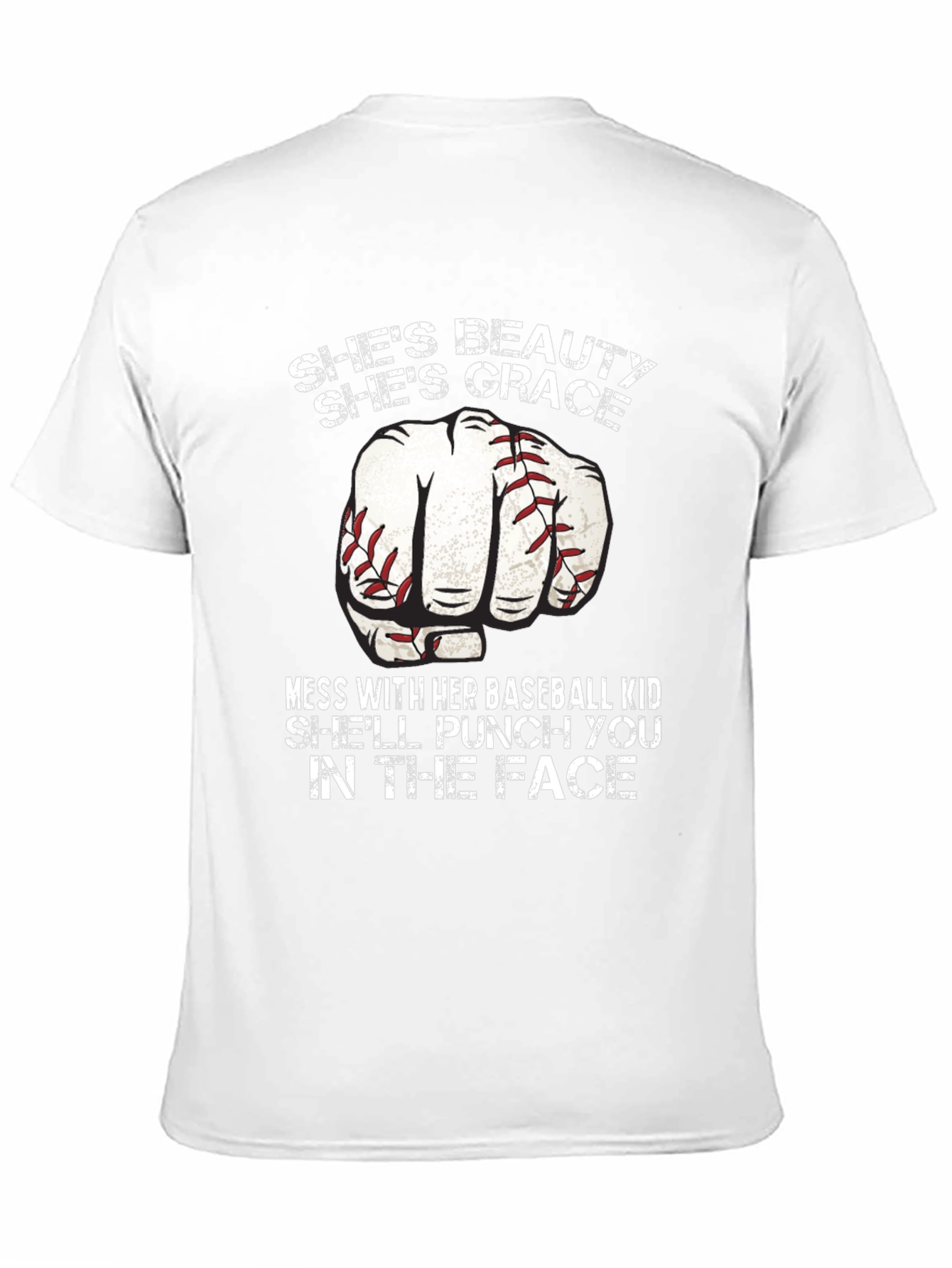 Black Baseball Mom Punch T-Shirt - Beauty and Grace view 11