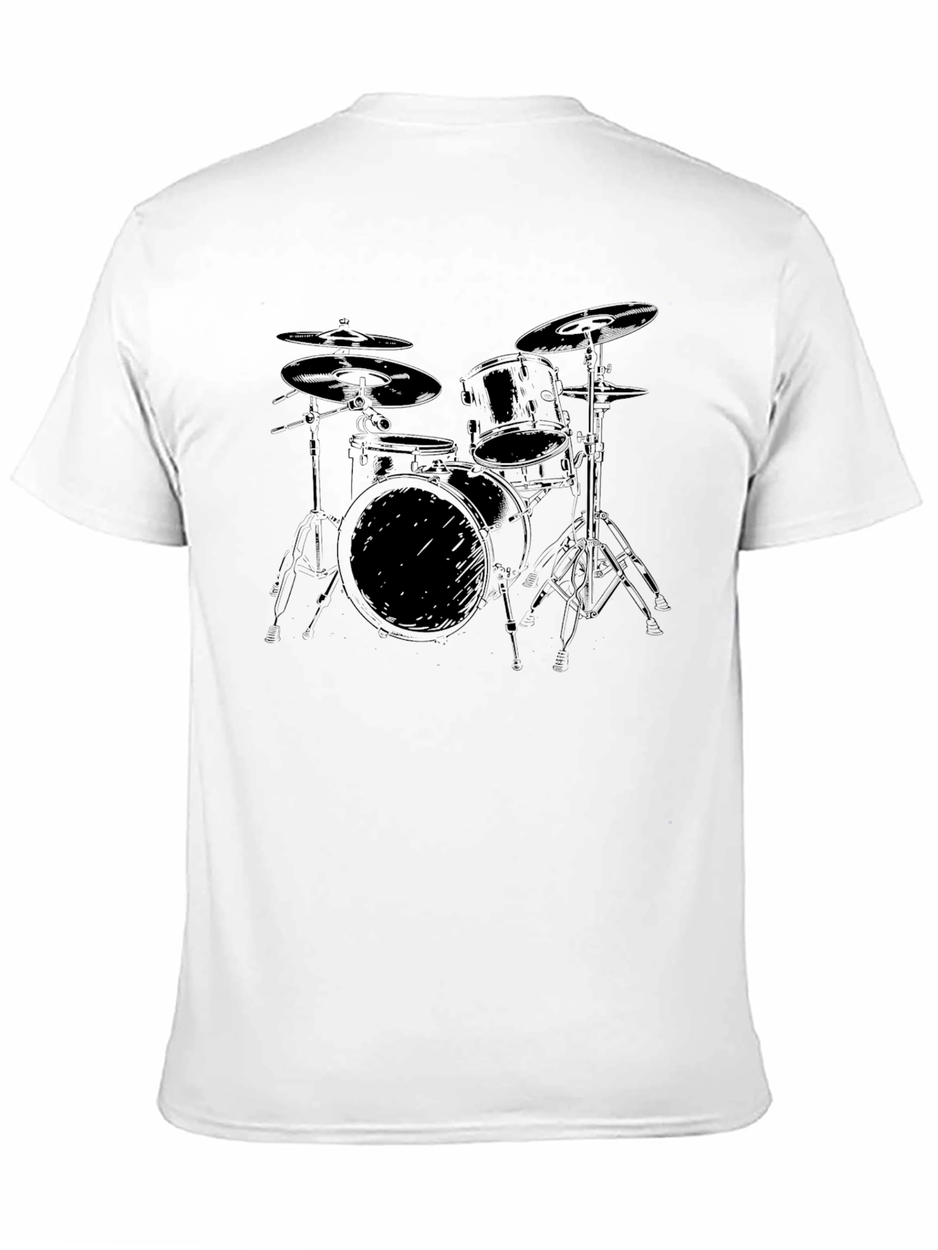 Black Drum Kit Graphic T-Shirt - Musician Tee view 11