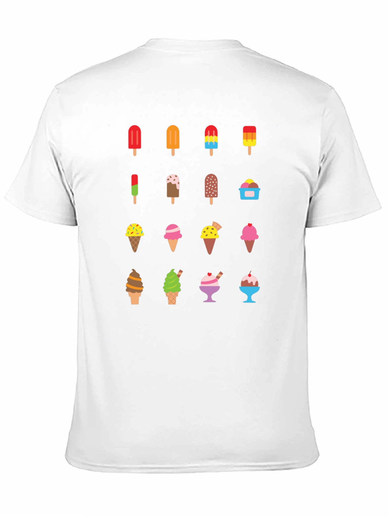 Black Ice Cream Graphic Print Black T-Shirt view 11