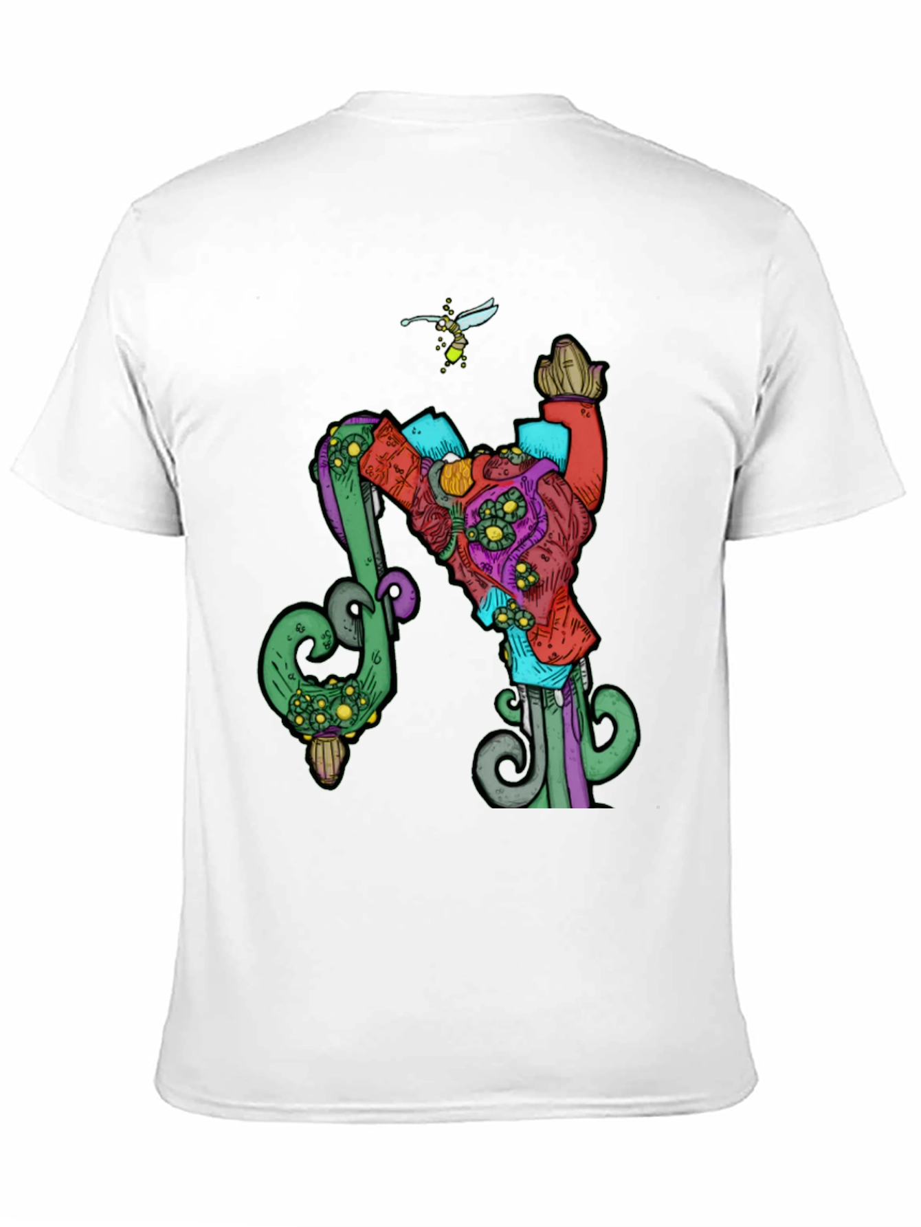 Whimsical Graphic Tee - Firefly Design - 11