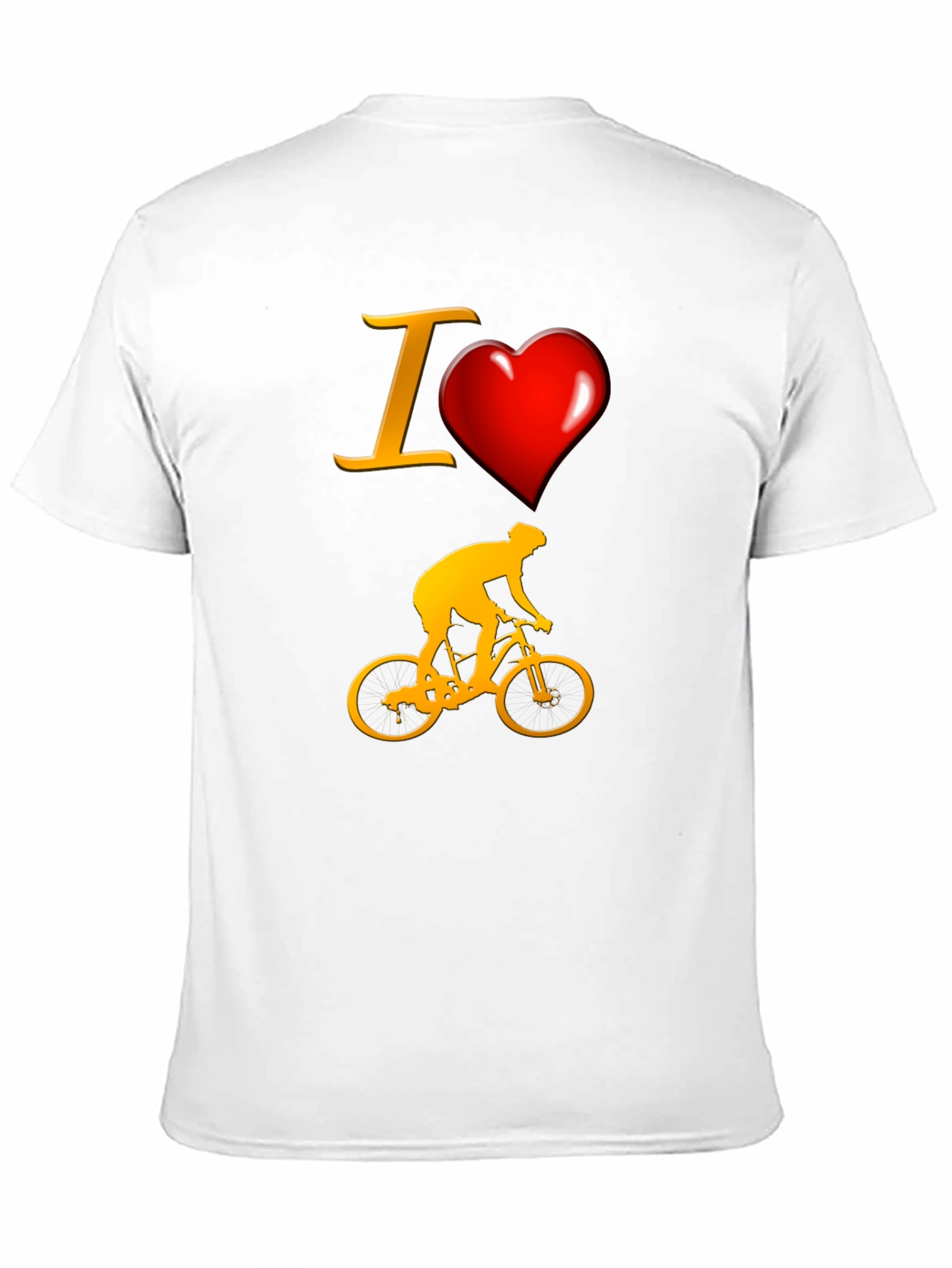 Black I Love Biking T-Shirt - Sporty Cyclist Tee view 11