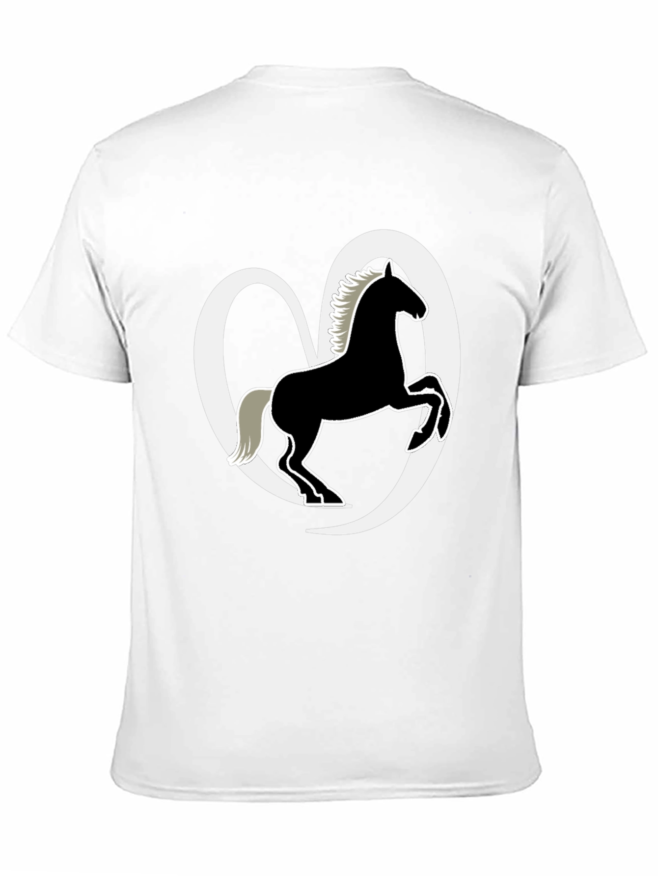 Black Horse Lover's Tee - Black Cotton Blend Shirt view 11