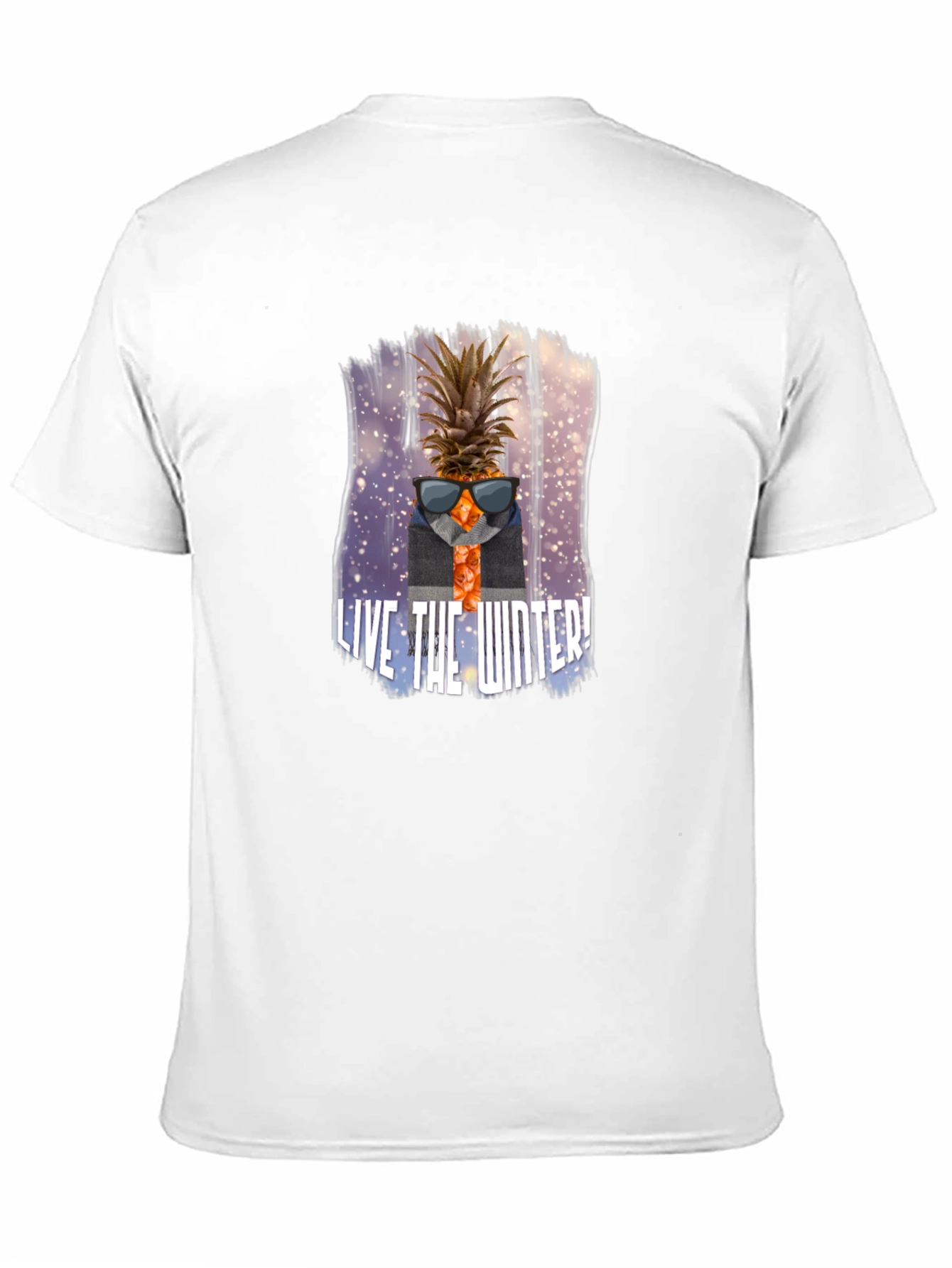 Black Pineapple Winter T-Shirt - Men's Black Graphic Tee view 11