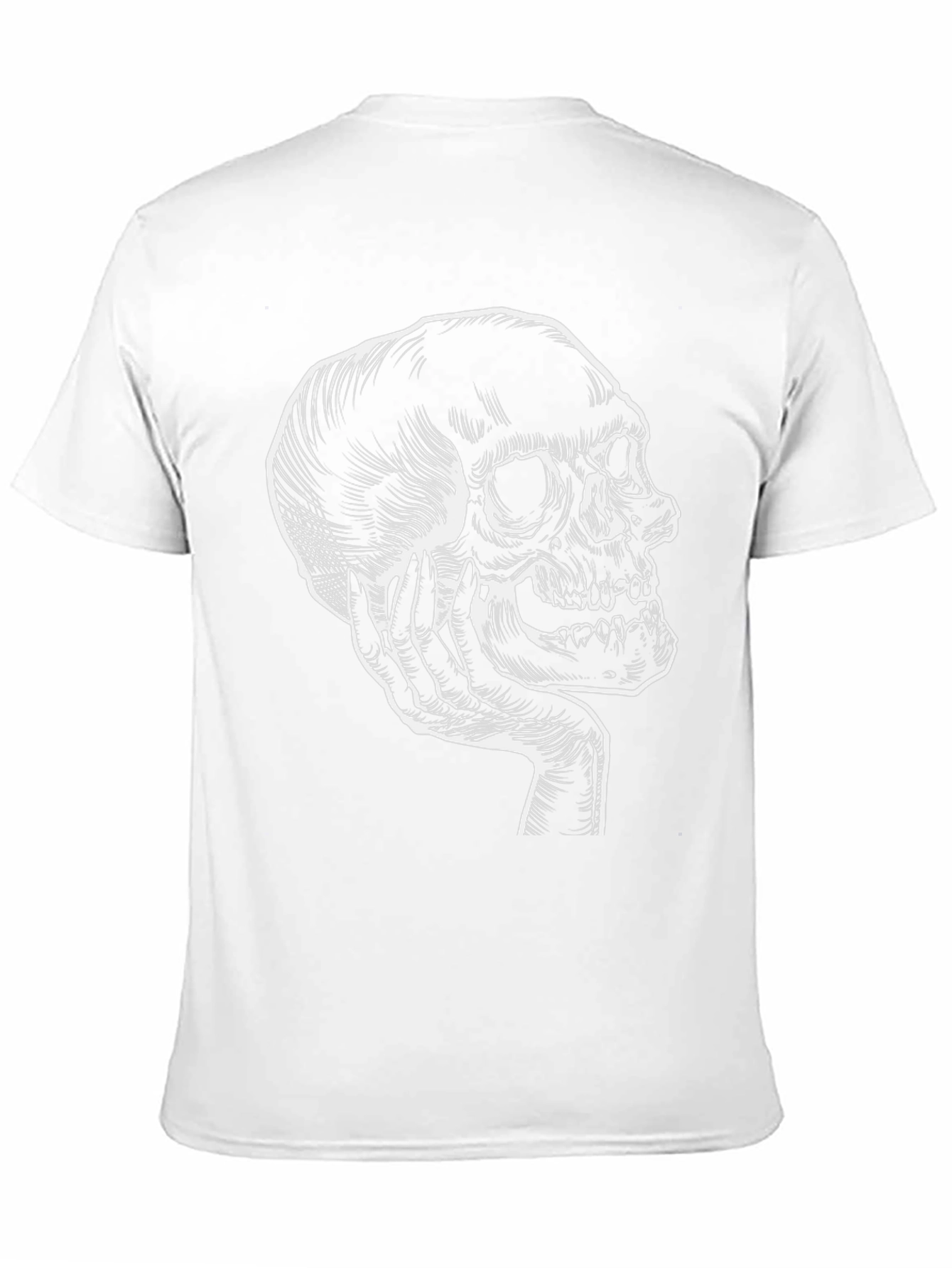 Skull Hand Graphic Tee - Black Cotton T-Shirt - 11