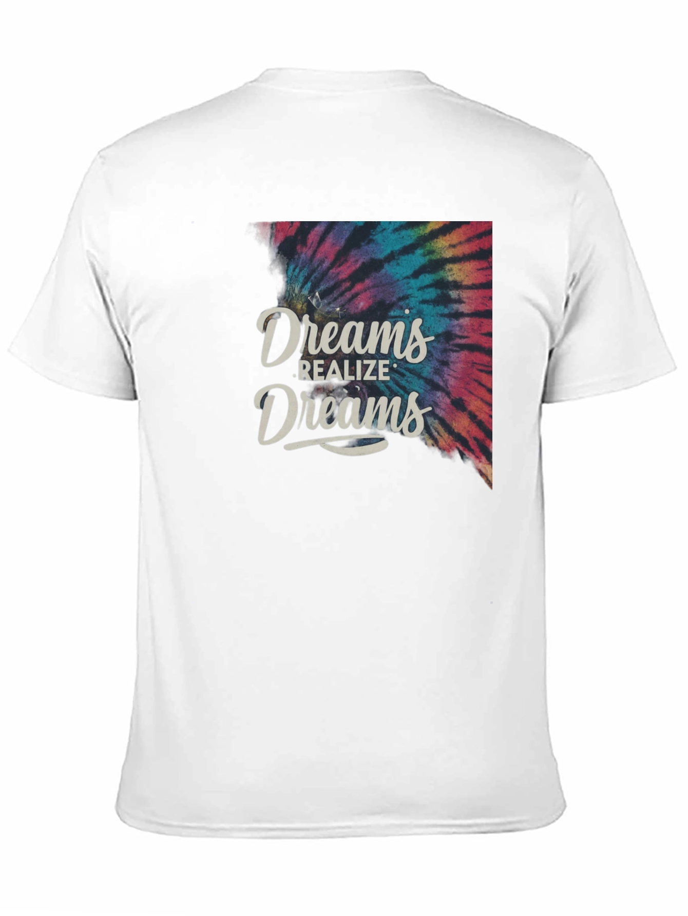 Black Dreams Realize Dreams Tie-Dye Graphic T-Shirt view 11