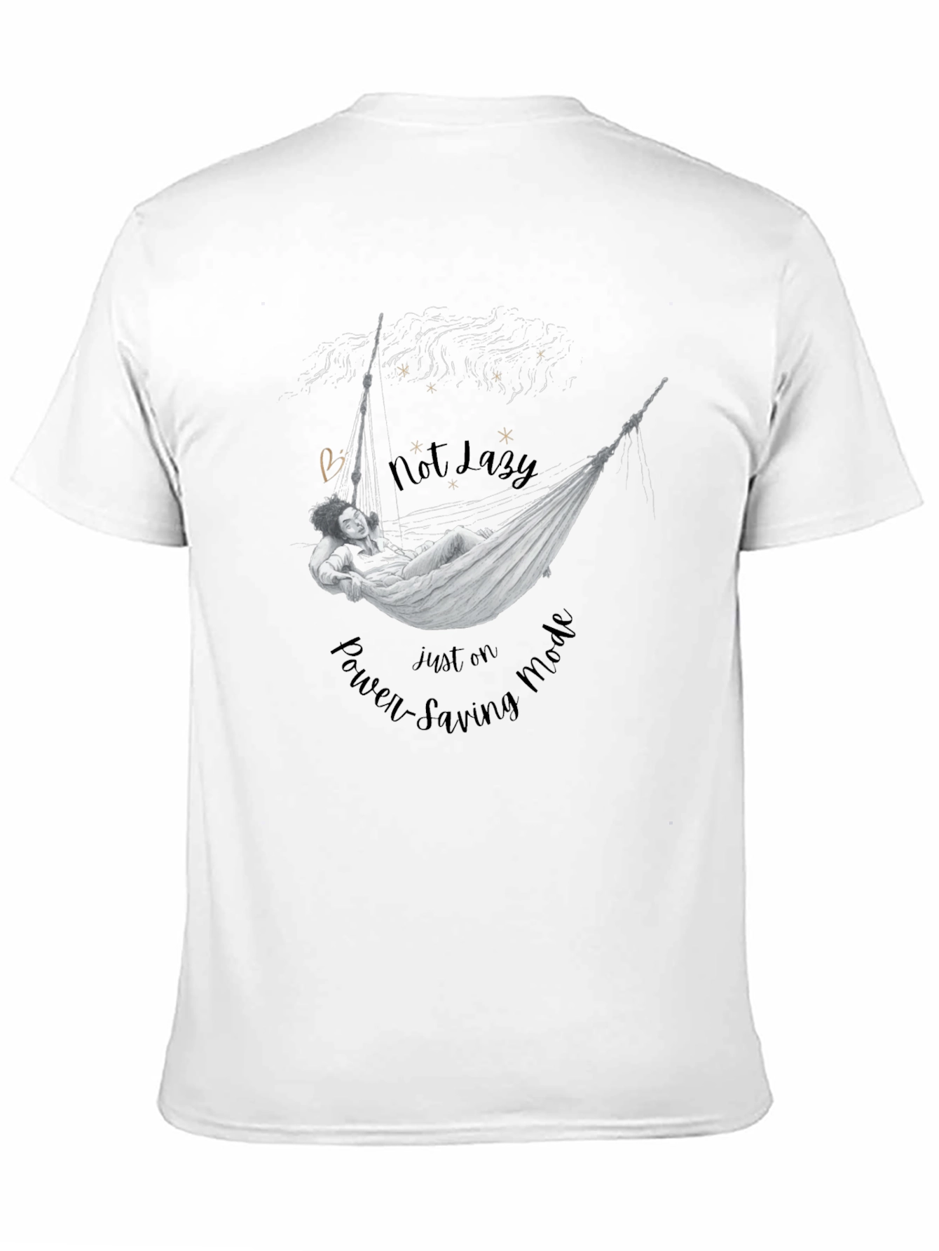 Black Not Lazy T-Shirt: Power-Saving Mode Graphic Tee view 11