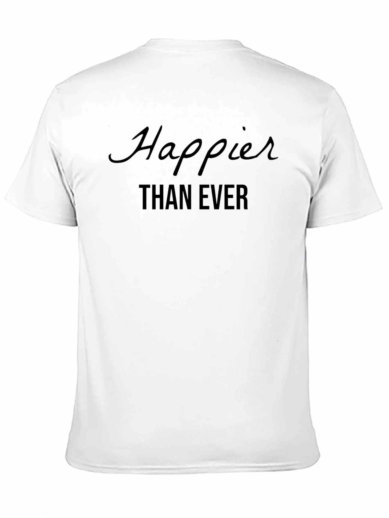 Black Happier Than Ever Graphic Tee - Soft Cotton view 11